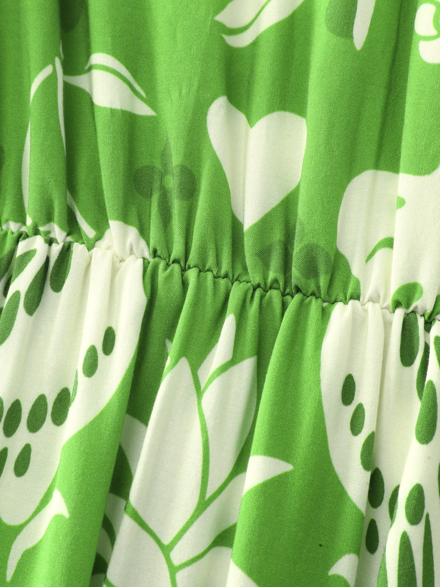 Breezy Tropical Print Waist Defining Maxi Dress sold by Bloomchic product image thumbnail 5