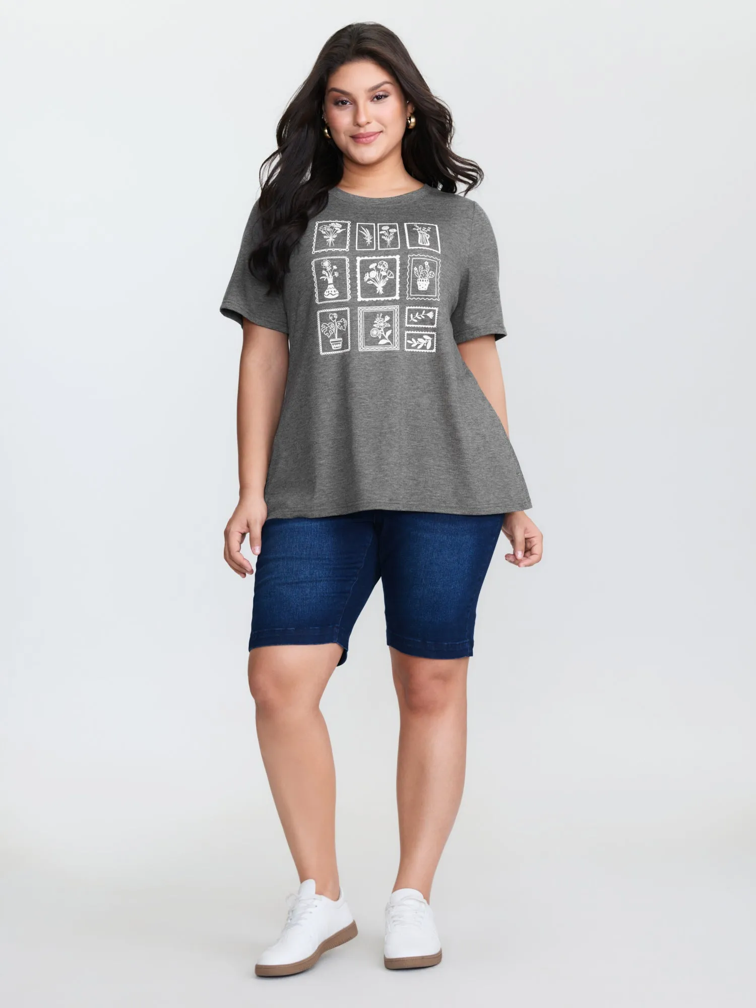 Supersoft Printed Collage Round Neck T-Shirt sold by Bloomchic product image thumbnail 4