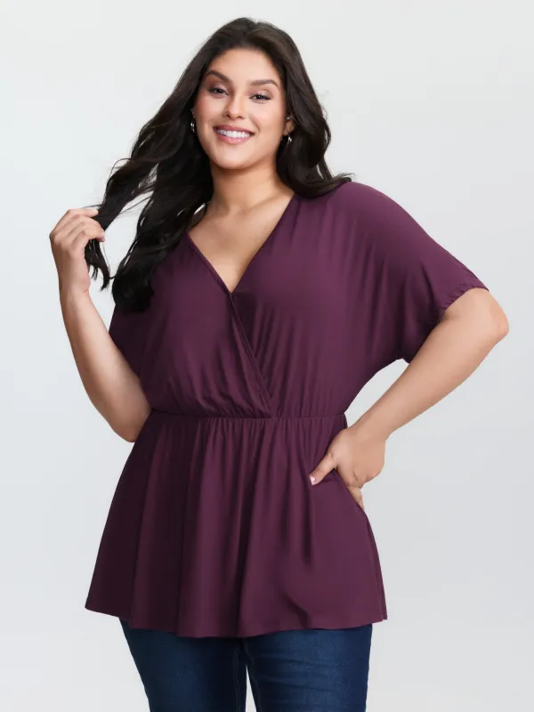 Supersoft Stretchy Surplice T-Shirt made by Bloomchic