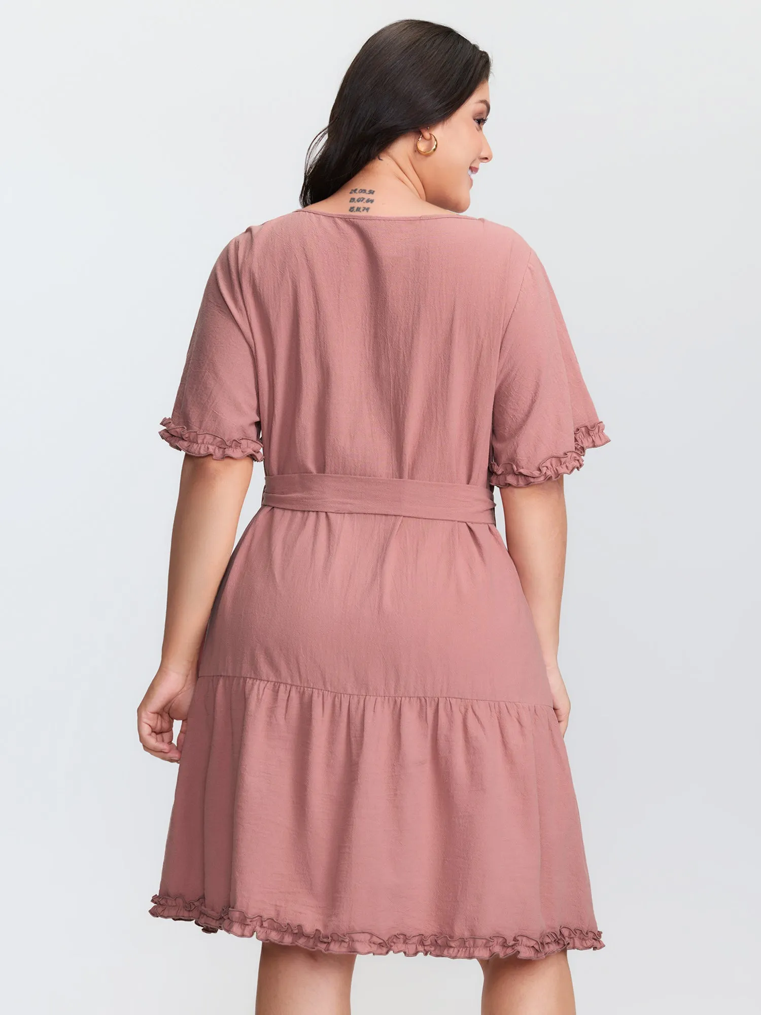 Pure Cotton Waist-Tie Midi Dress sold by Bloomchic product image thumbnail 4