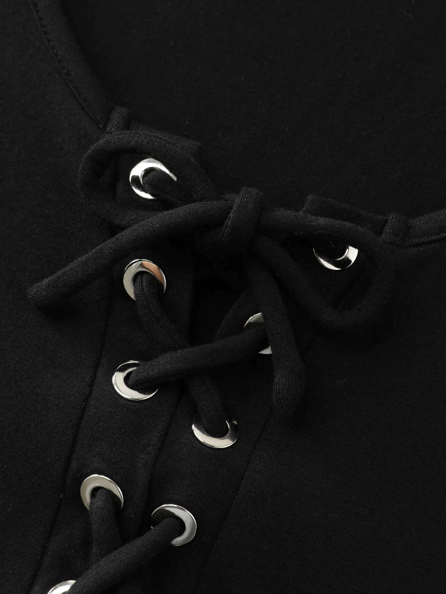 Cross Tie Neckline Plain T-Shirt sold by Bloomchic product image thumbnail 5