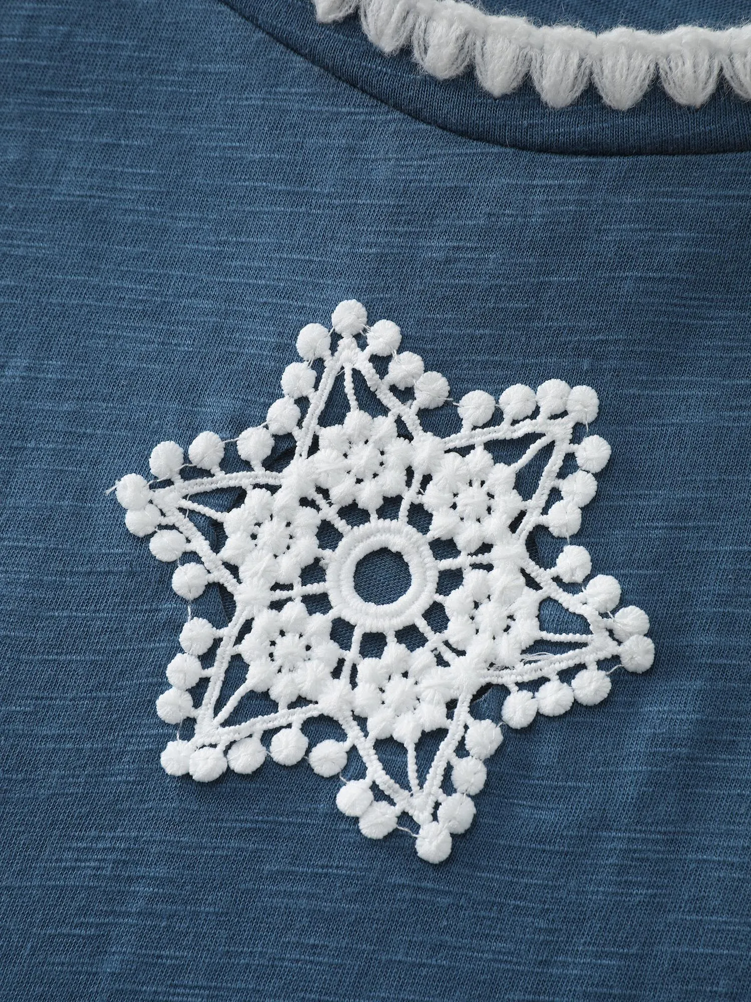 Star Motif Cut-Out Round Neck T-Shirt sold by Bloomchic product image thumbnail 5