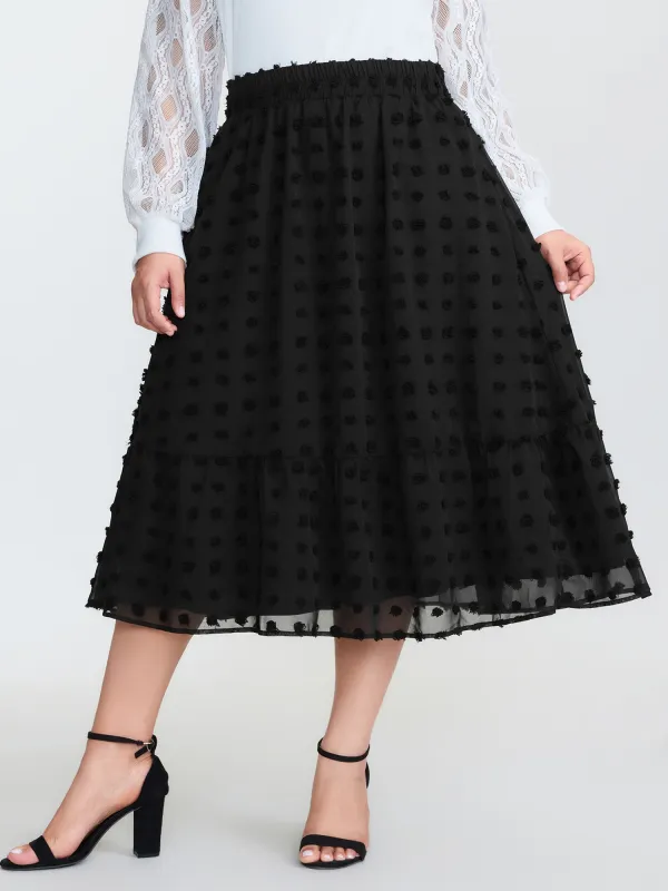 Chiffon Textured Stretchy Waist Maxi Skirt made by Bloomchic