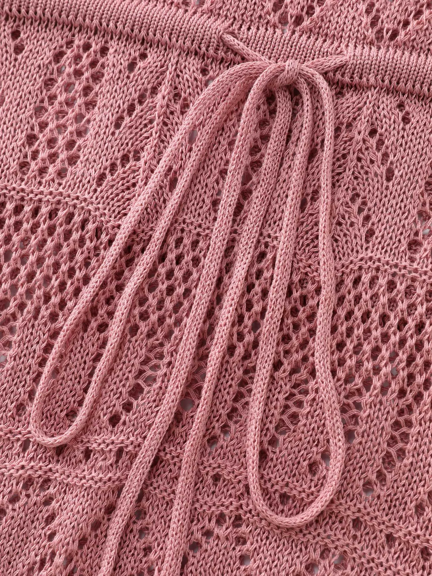 Textured Cut-Out Drawstring Swim Cover-Up sold by Bloomchic product image thumbnail 5