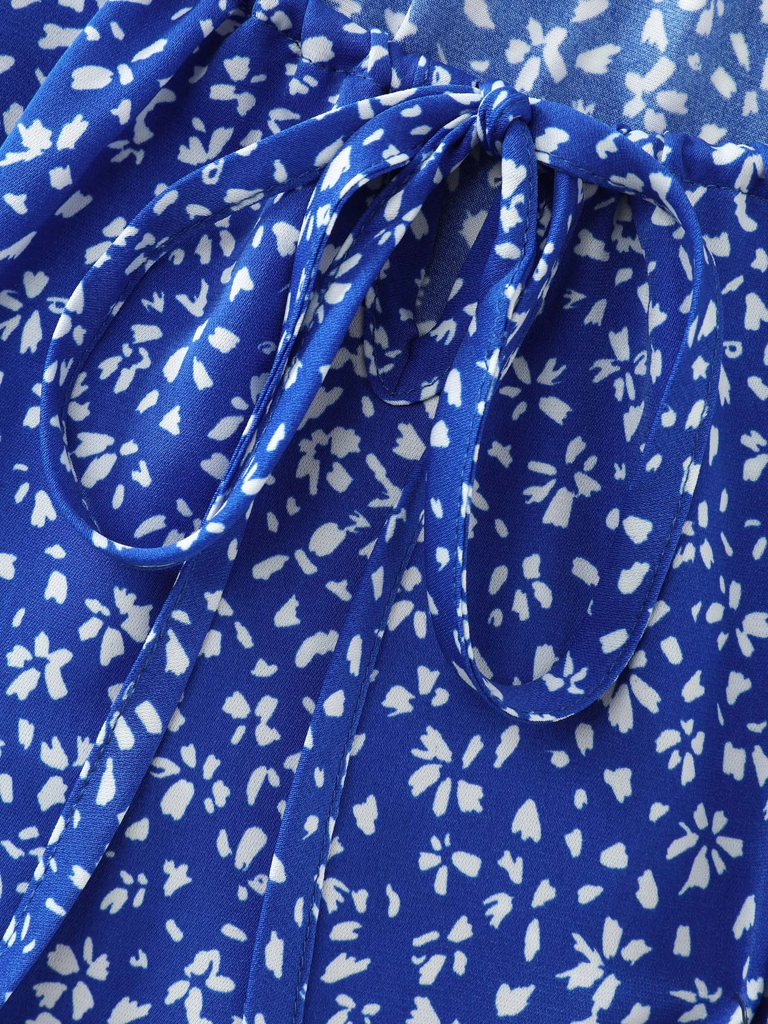 Micro Floral Print Bow-Tie Neckline Midi Dress sold by Bloomchic product image thumbnail 5