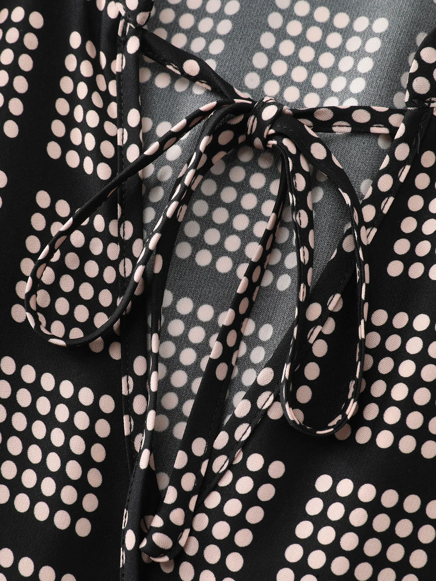 Grid Print Collar Waist-Tie Midi Dress sold by Bloomchic product image thumbnail 5