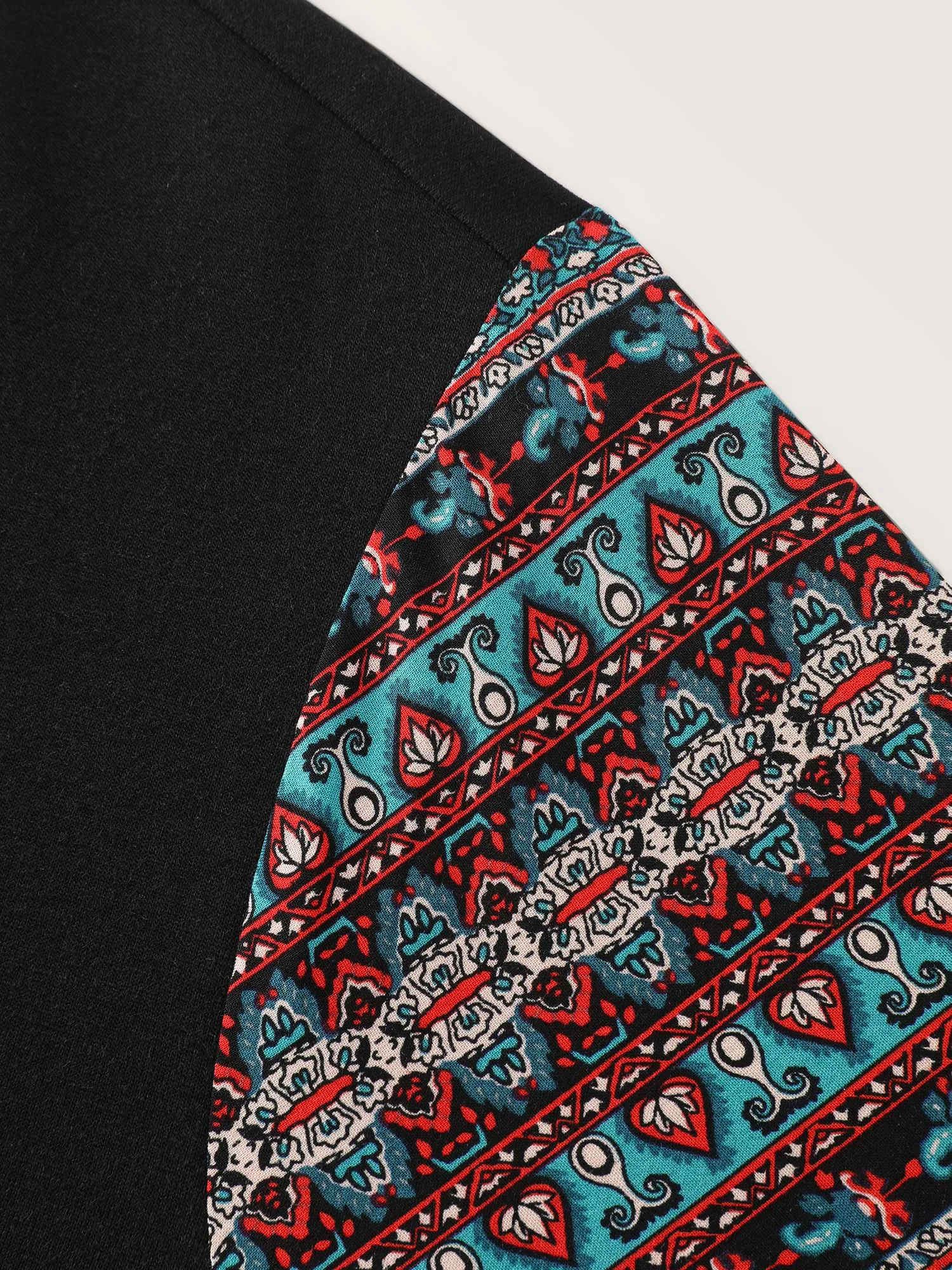 Colorful Boho Sleeve V-Neck Blouse sold by Bloomchic product image thumbnail 5