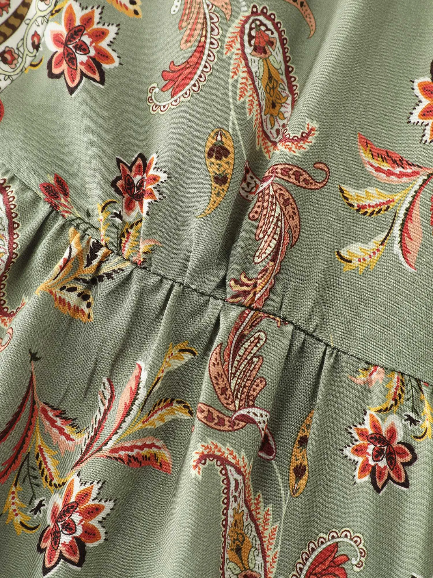 Breezy Floral Print Stretchy Waist Blouse sold by Bloomchic product image thumbnail 5
