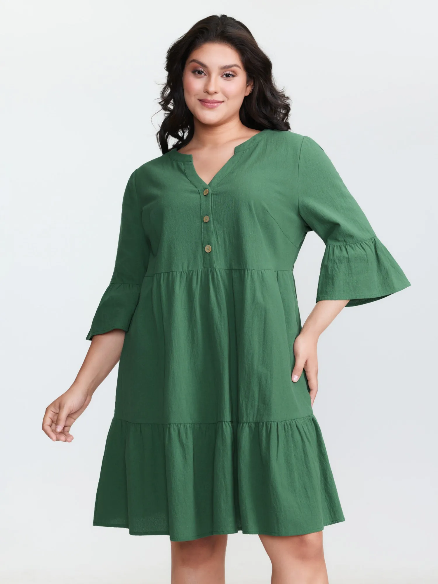 Pure Cotton Tiered Mini Dress sold by Bloomchic product image thumbnail 3