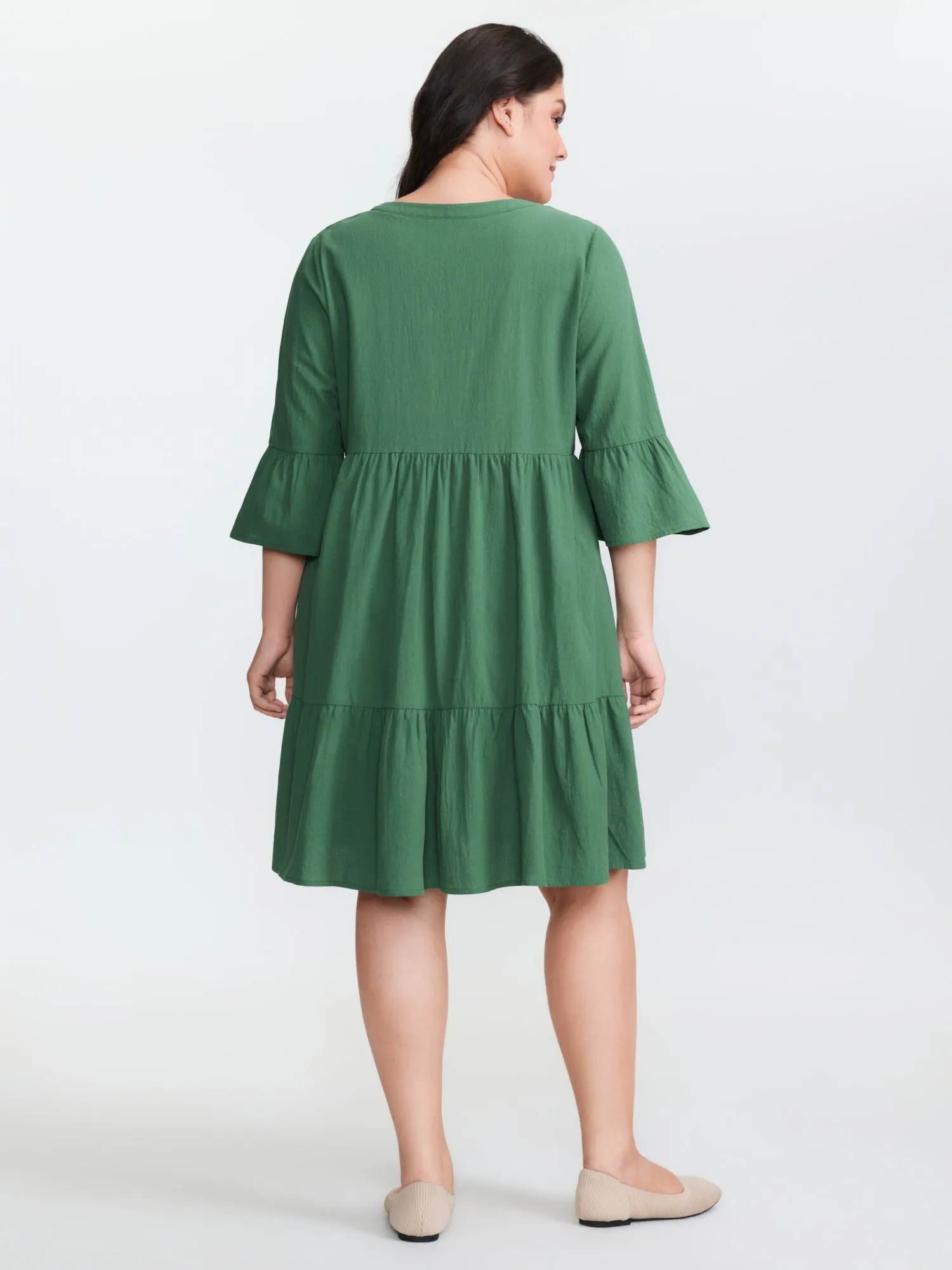 Pure Cotton Tiered Mini Dress sold by Bloomchic product image thumbnail 4