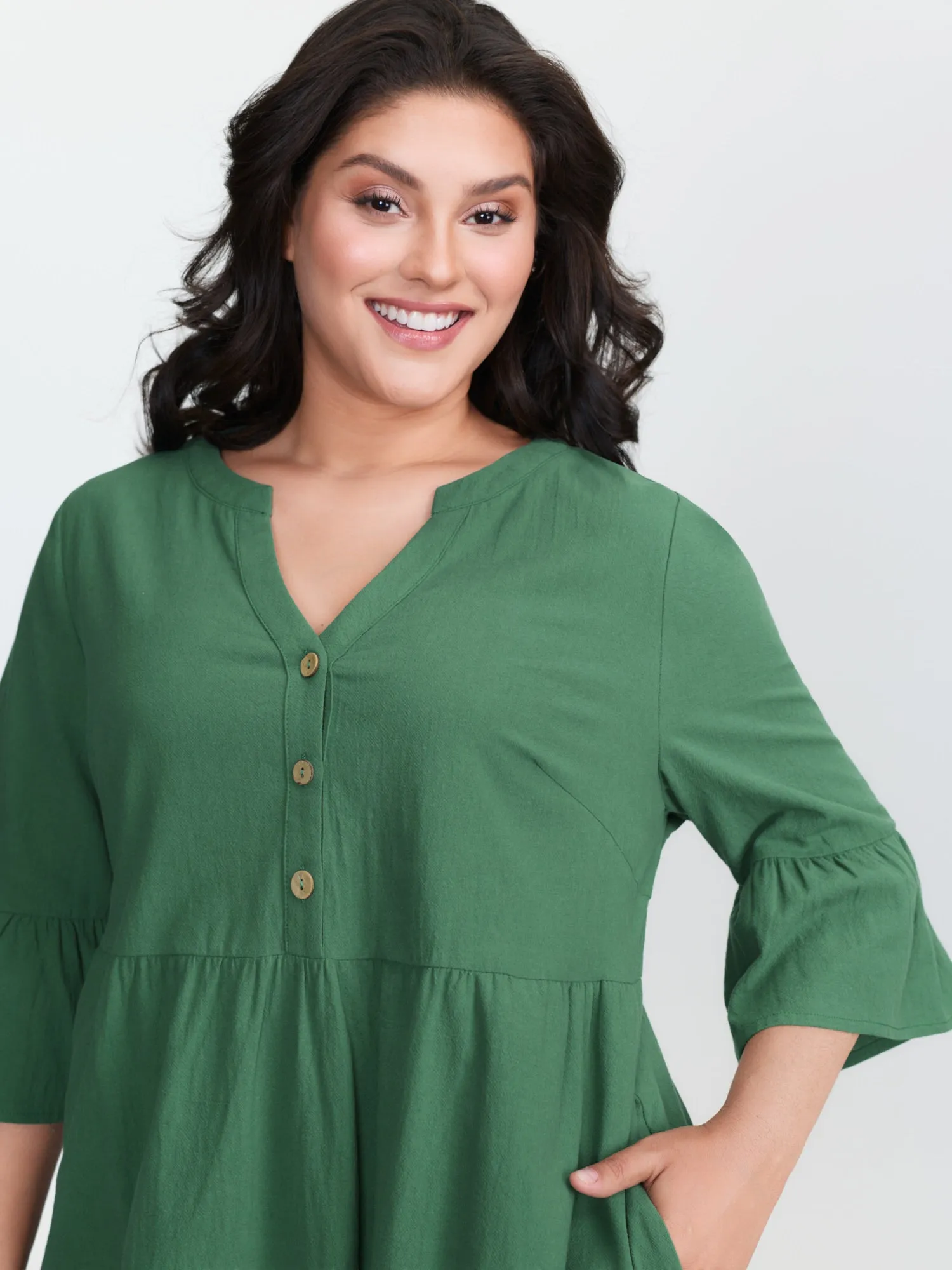 Pure Cotton Tiered Mini Dress sold by Bloomchic product image thumbnail 2