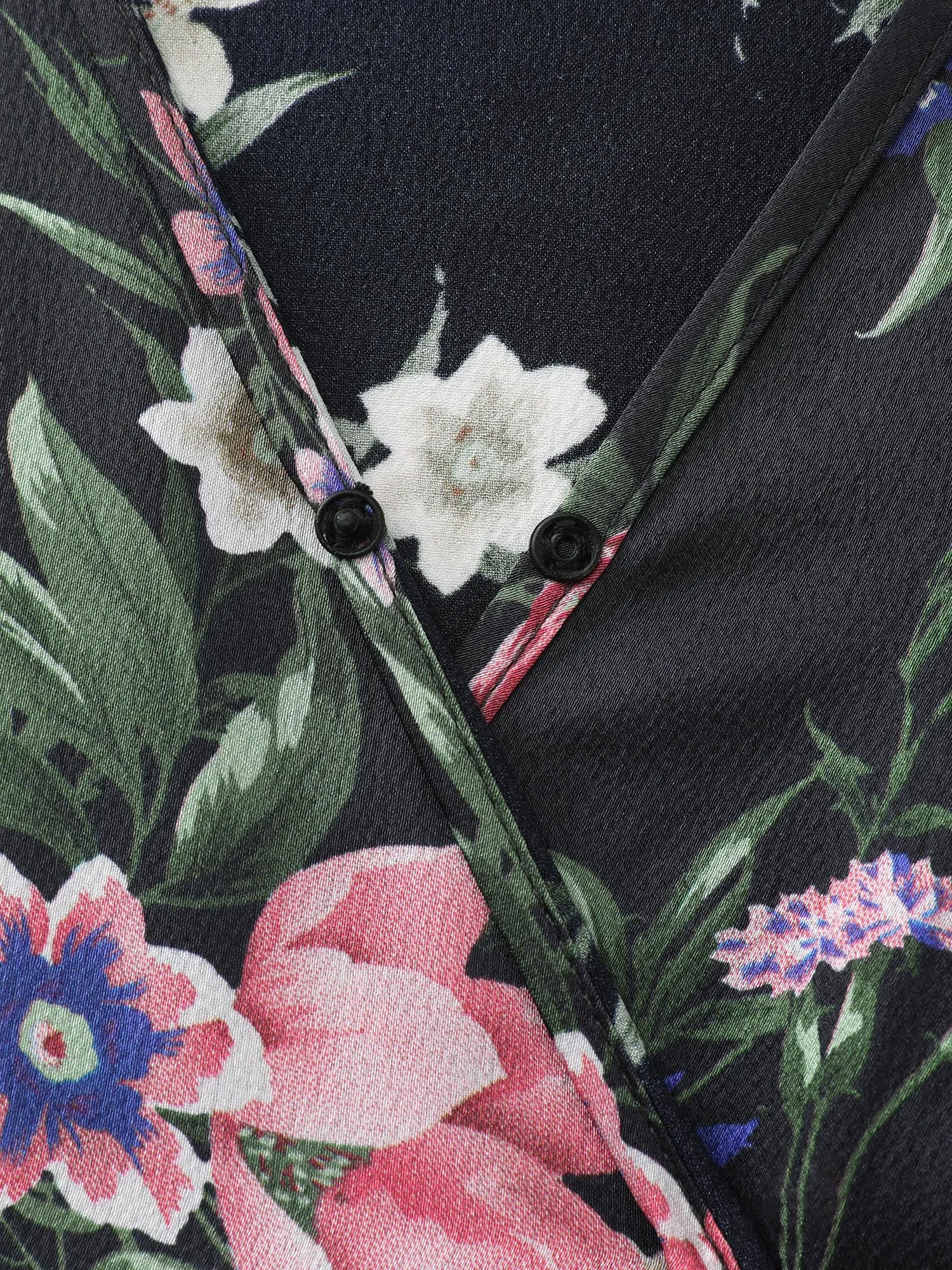 Floral Print Wrap Neckline Slit Midi Dress sold by Bloomchic product image thumbnail 5