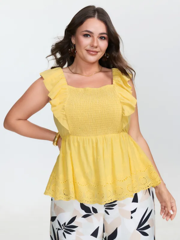 Pure Cotton Embroidered Backless Blouse made by Bloomchic