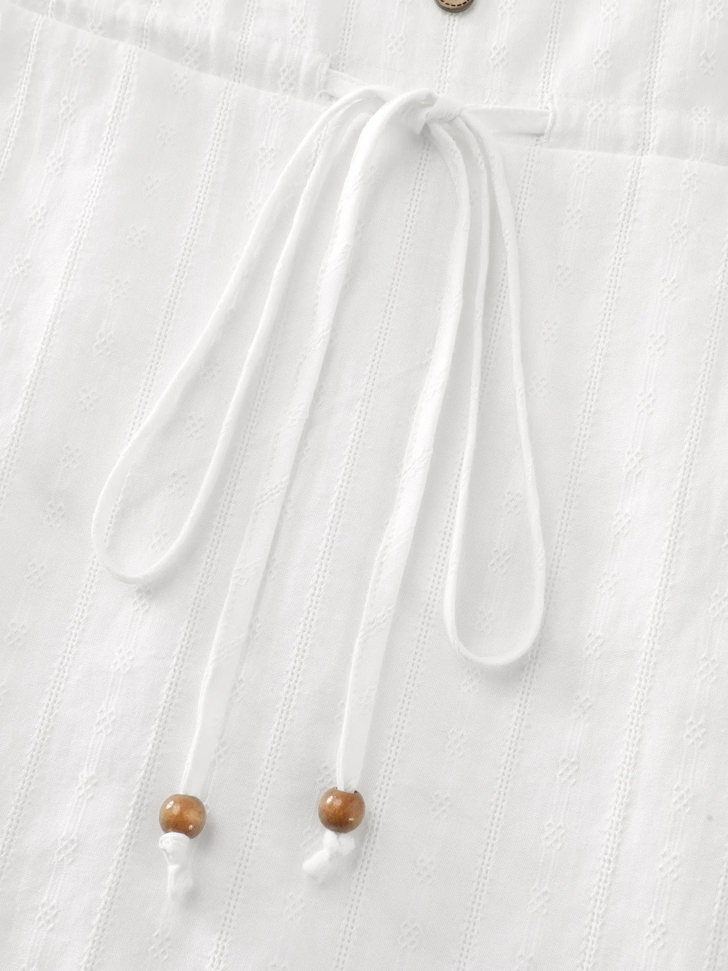 Pure Cotton Drawstring Waist Flared Sleeve Midi Dress sold by Bloomchic product image thumbnail 5