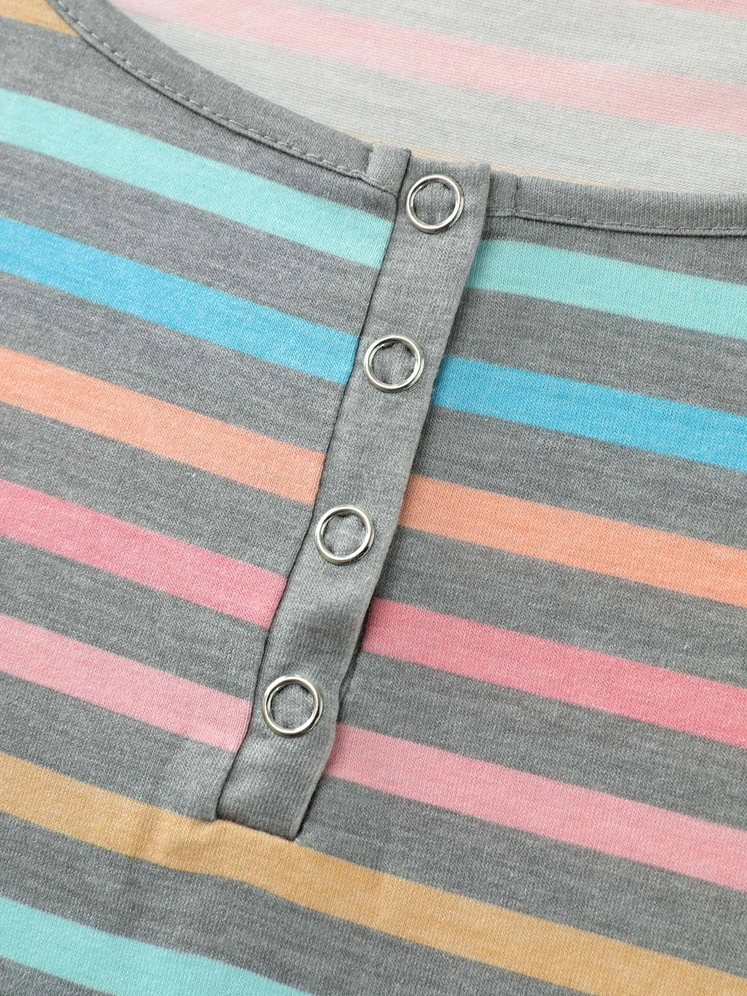 Supersoft Colorful Stripes Scoop Neck Tank Top sold by Bloomchic product image thumbnail 5