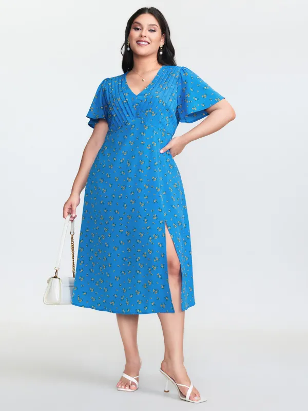 Floral Print Split Side Midi Dress sold by Bloomchic