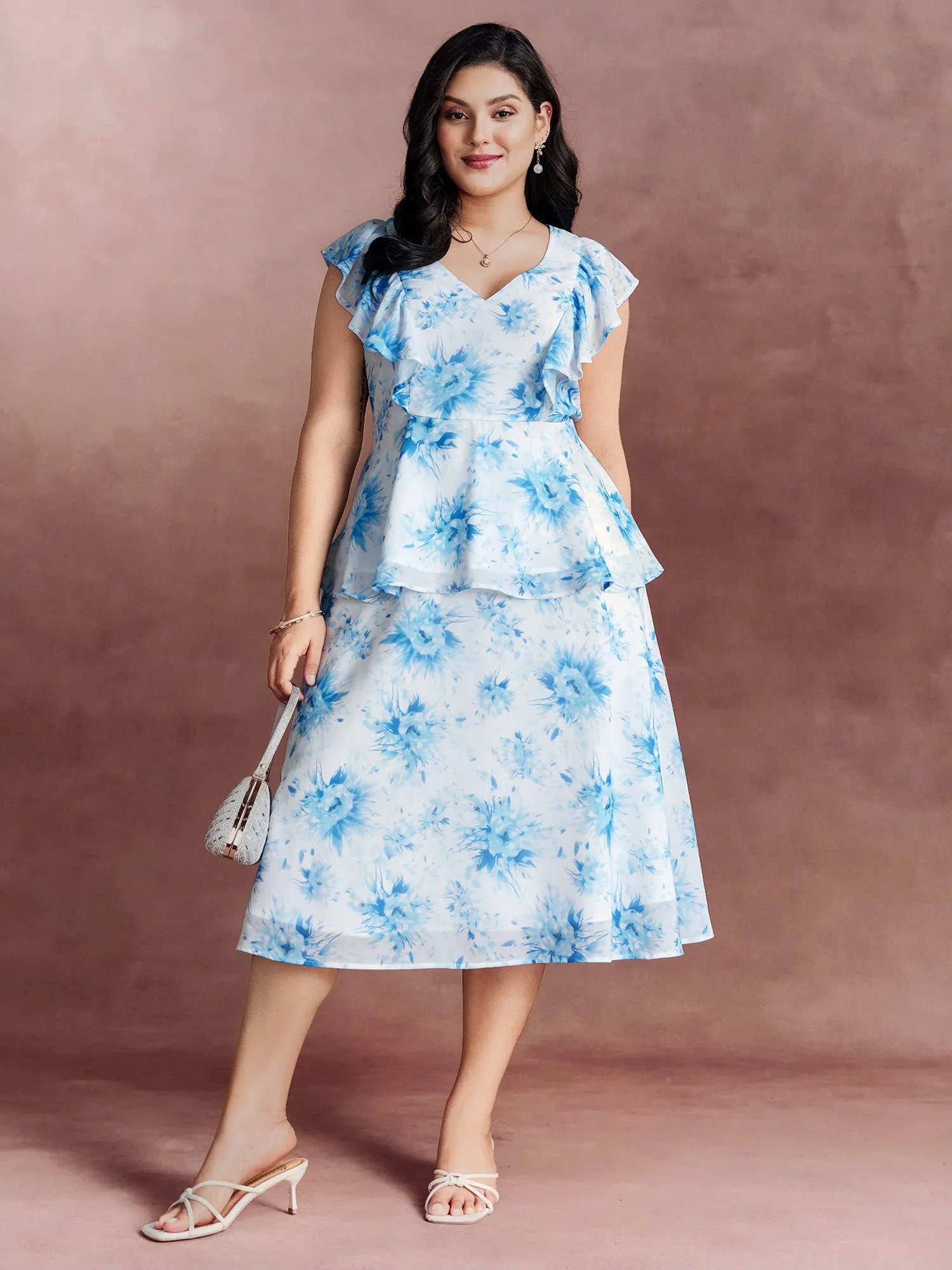 Floral Print Flowy Midi Skirt sold by Bloomchic product image thumbnail 2