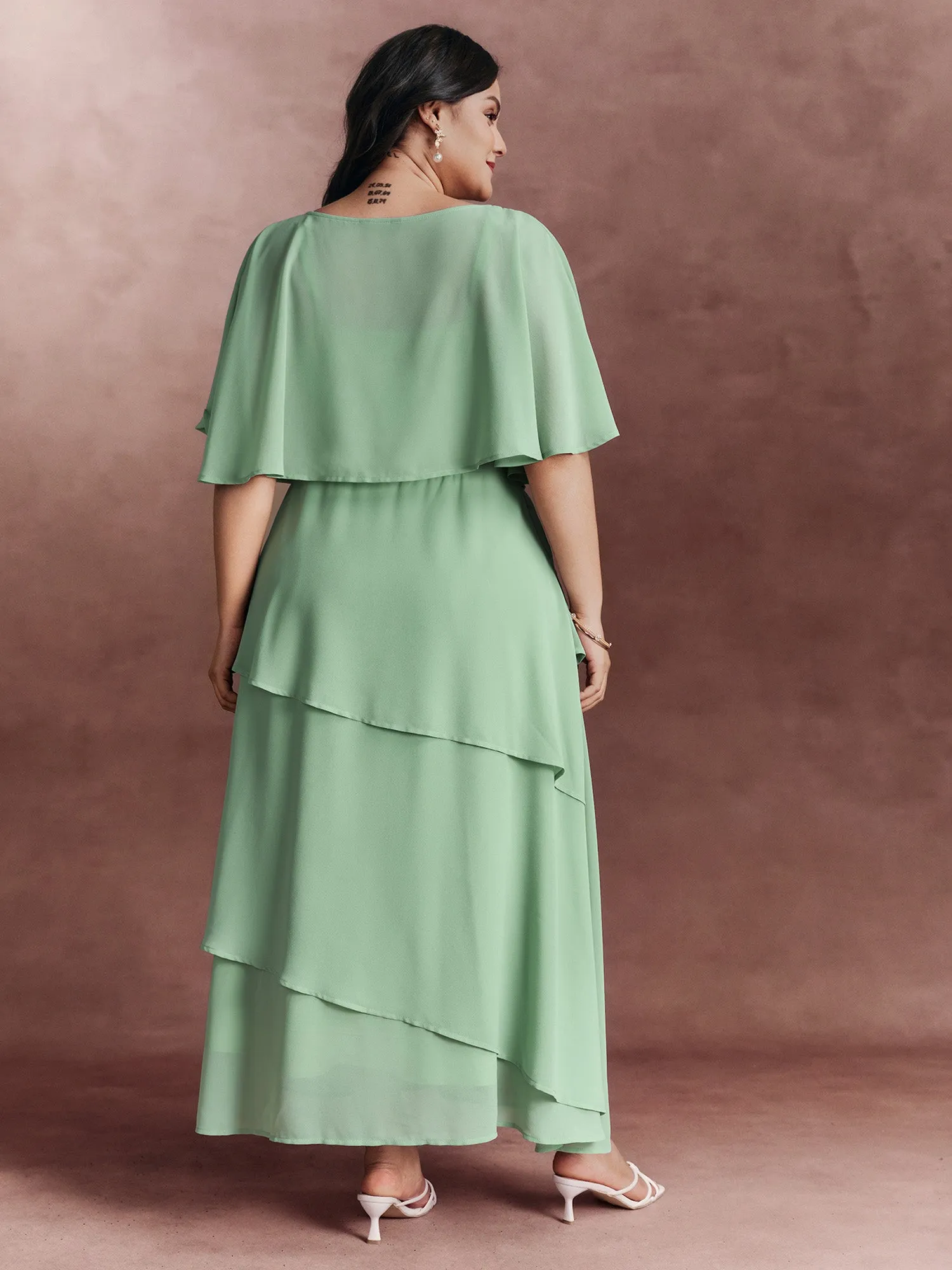 Two-Piece Charm Tiered Ruffled Hem Maxi Dress sold by Bloomchic product image thumbnail 4