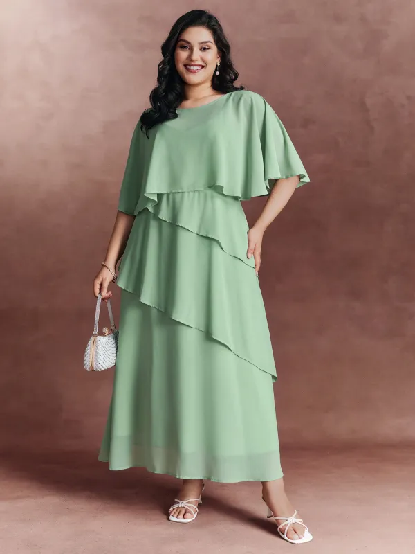Two-Piece Charm Tiered Ruffled Hem Maxi Dress sold by Bloomchic