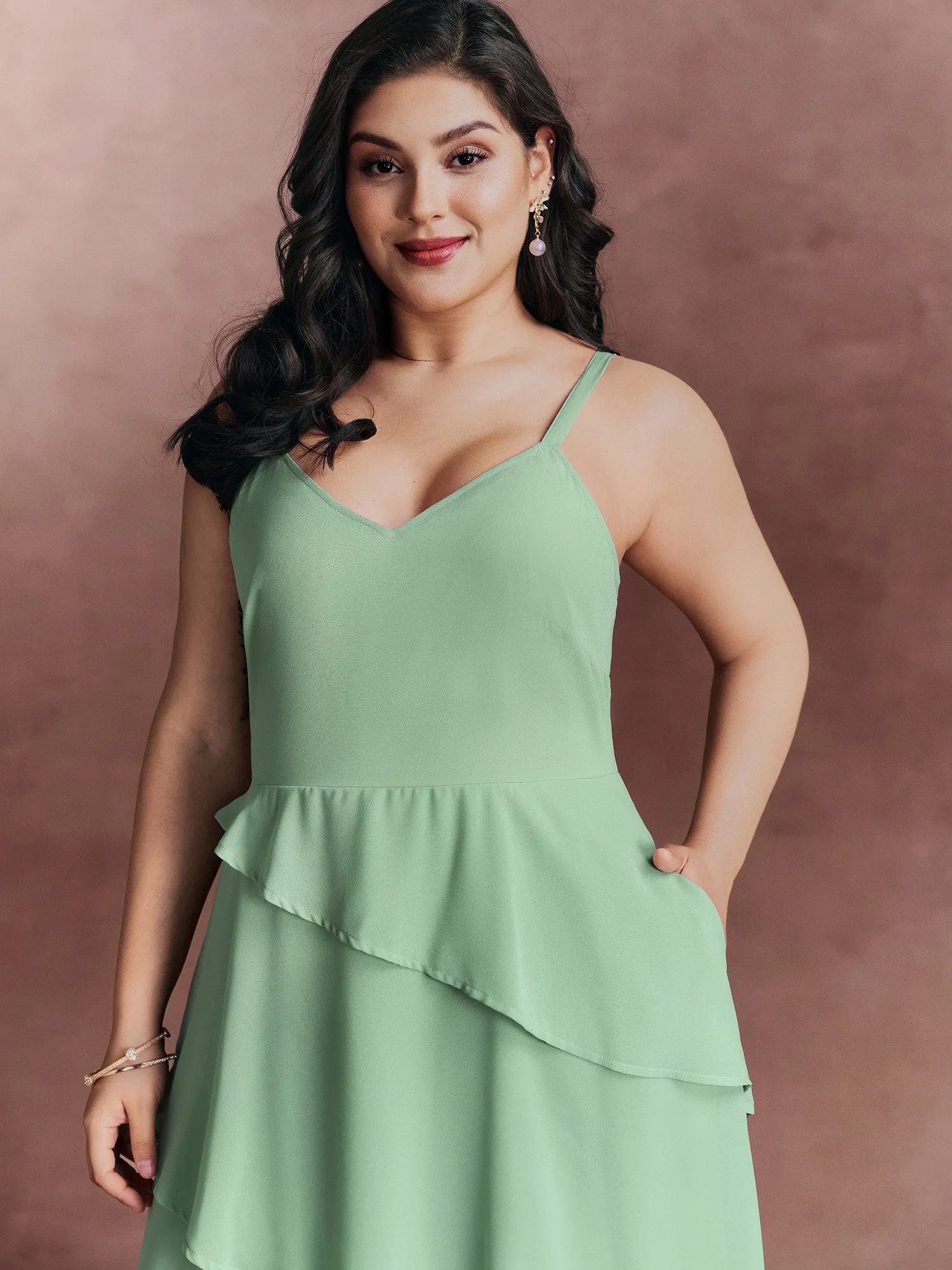 Two-Piece Charm Tiered Ruffled Hem Maxi Dress sold by Bloomchic product image thumbnail 2