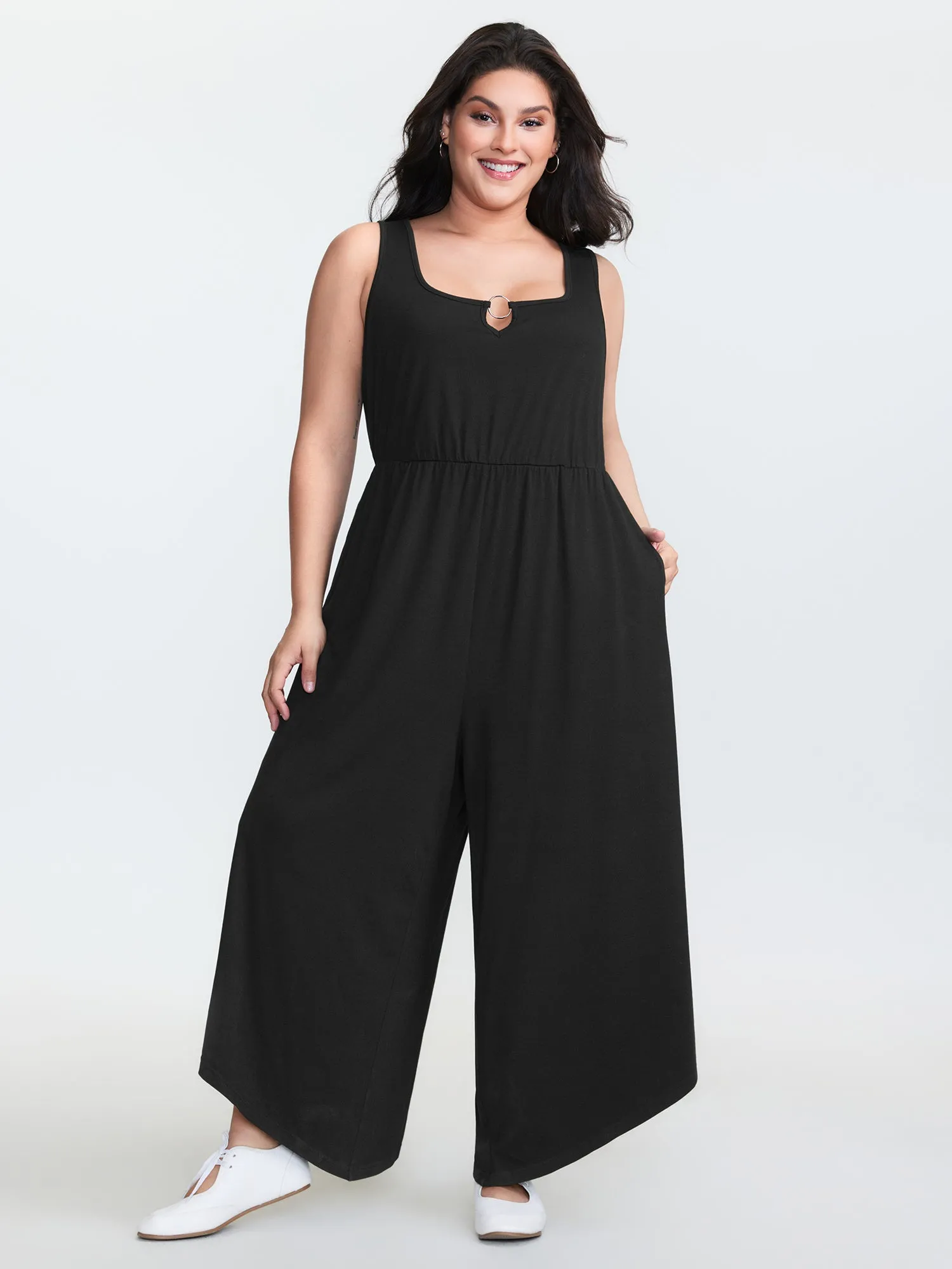 Supersoft Stretchy Metal Loop Jumpsuit sold by Bloomchic product image thumbnail 3