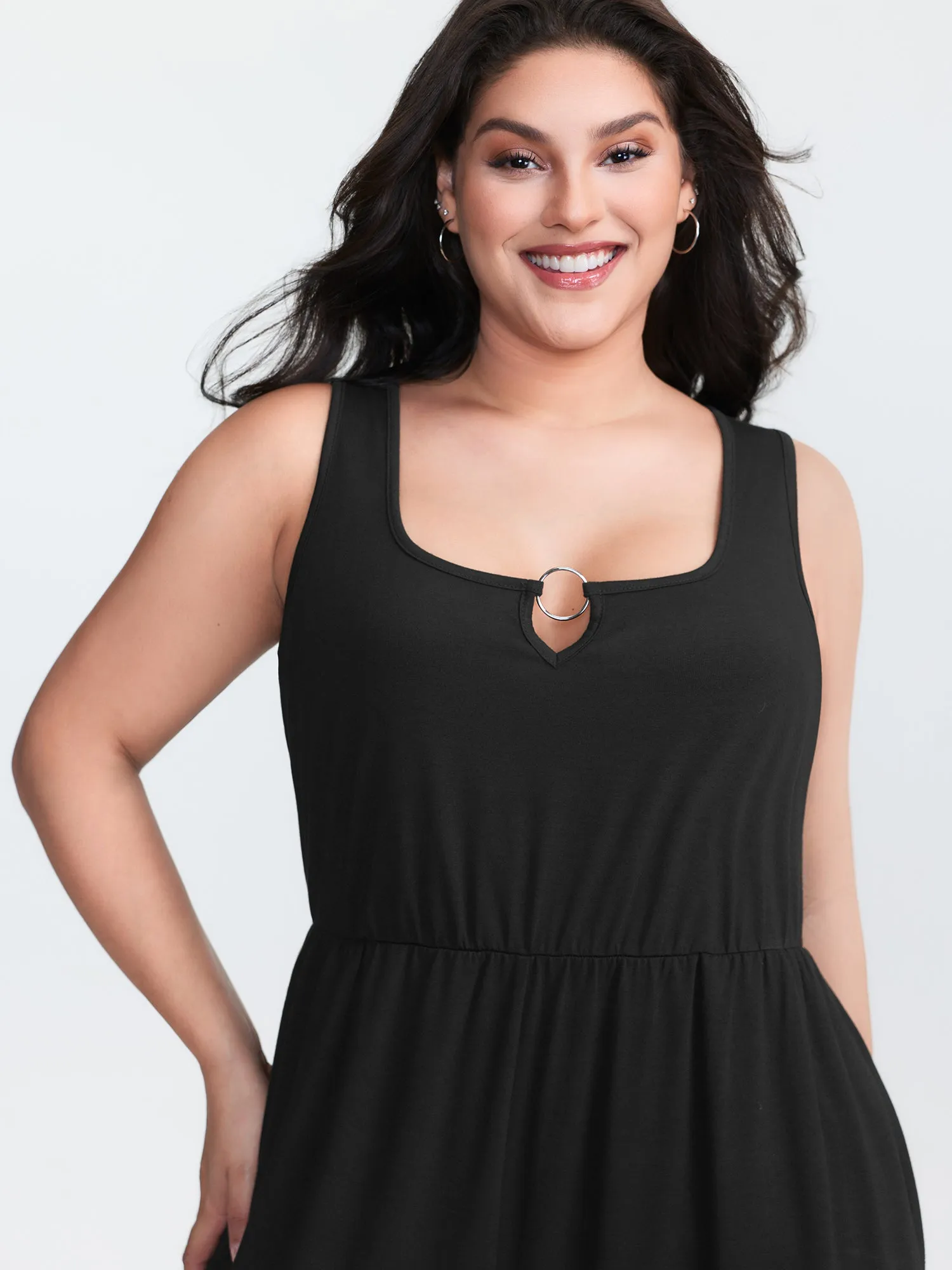 Supersoft Stretchy Metal Loop Jumpsuit sold by Bloomchic product image thumbnail 2