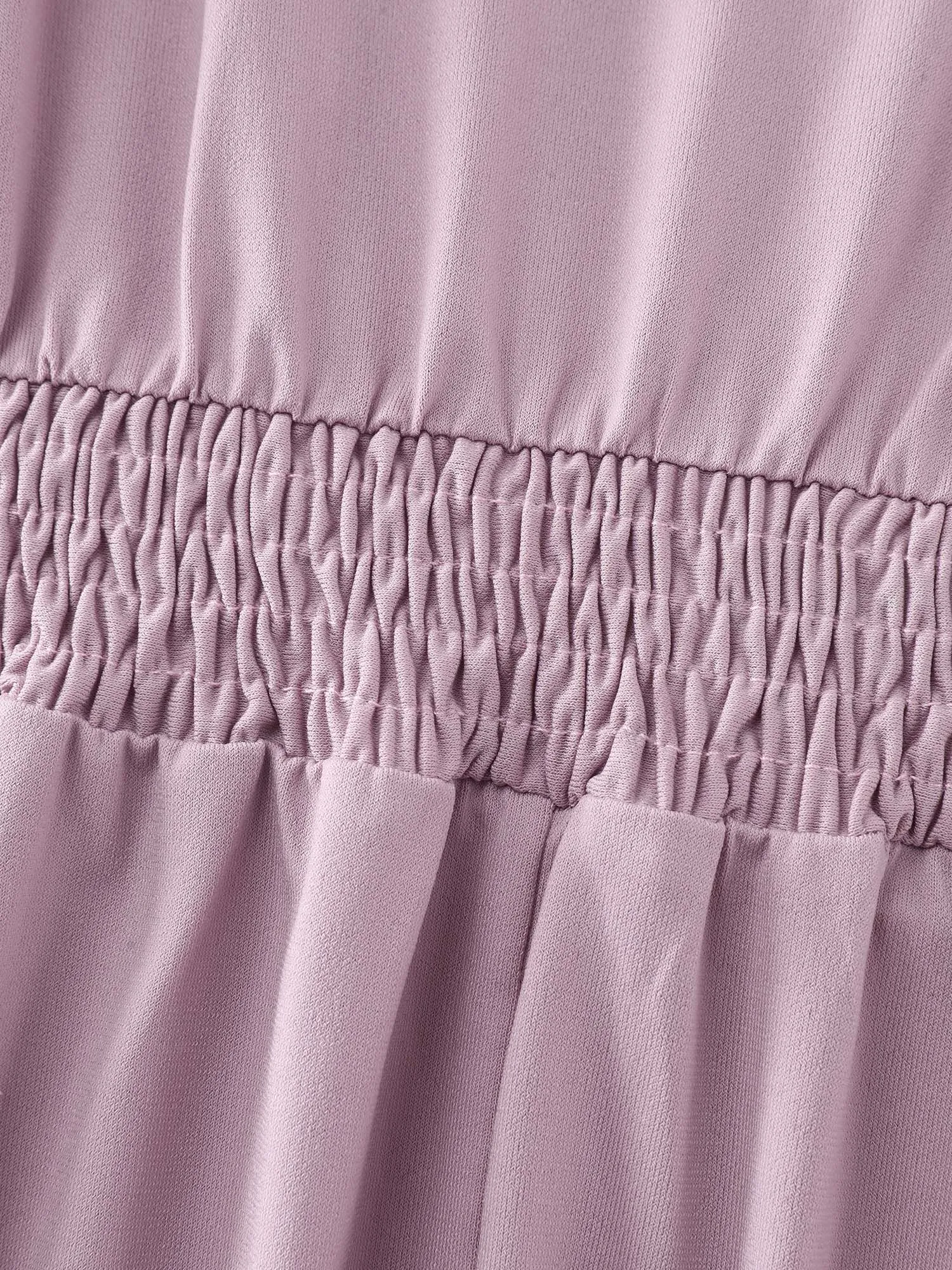 V-Neck Pleated Plain Knit Top sold by Bloomchic product image thumbnail 5