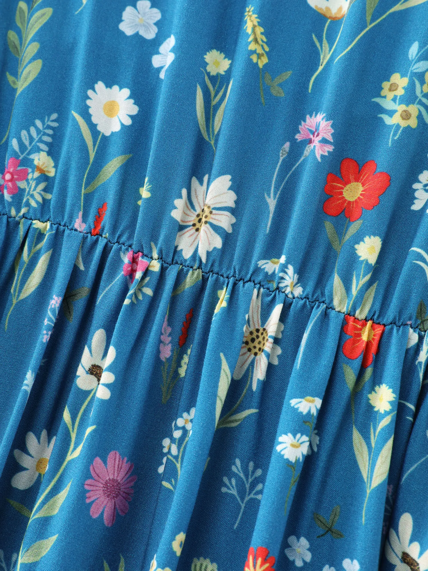 Floral Print Pockets Tiered Maxi Dress sold by Bloomchic product image thumbnail 5