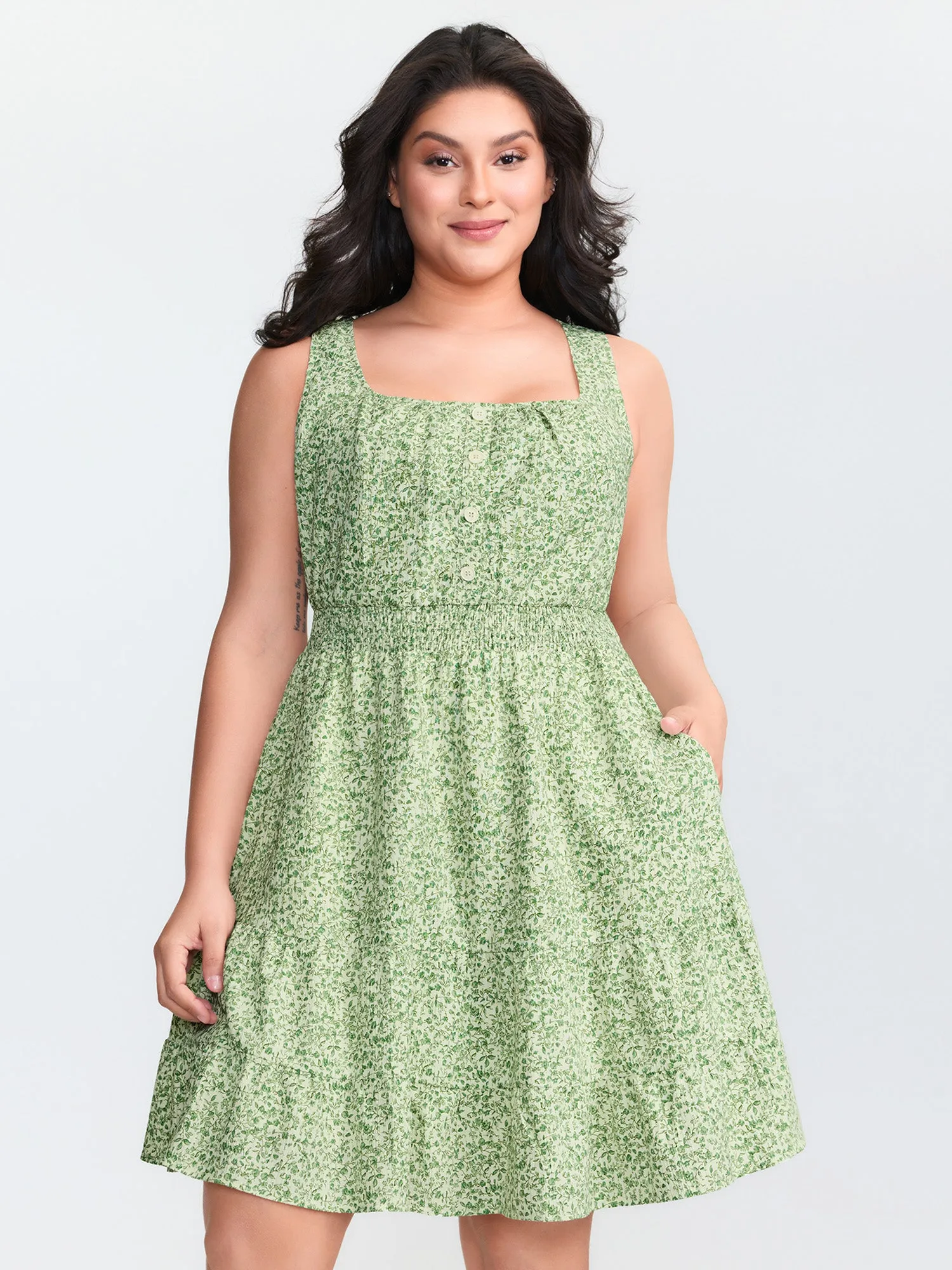 Breezy Floral Print Ruffled Hem Mini Dress sold by Bloomchic