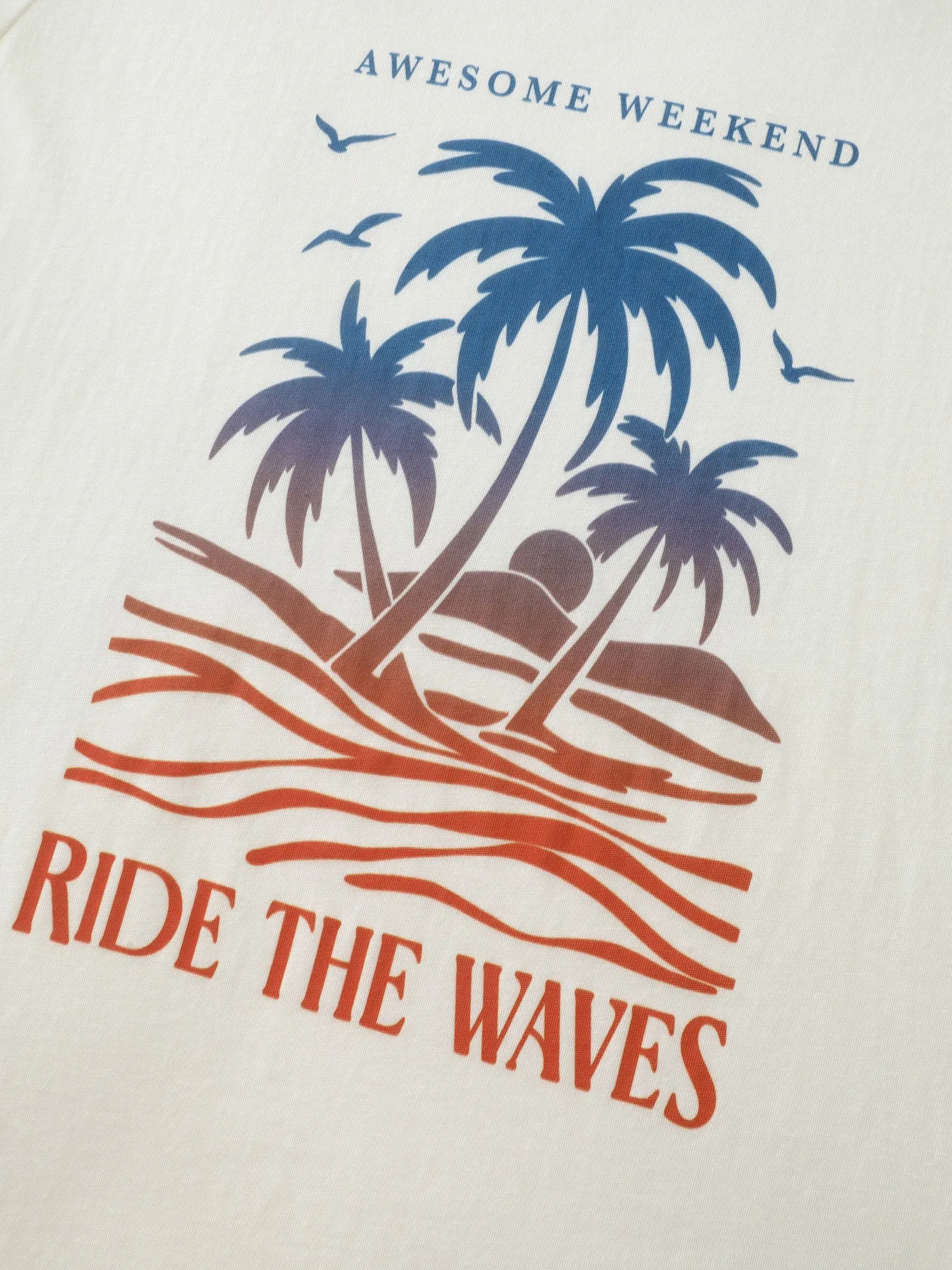 Island Print Round Neck Plain T-Shirt sold by Bloomchic product image thumbnail 5