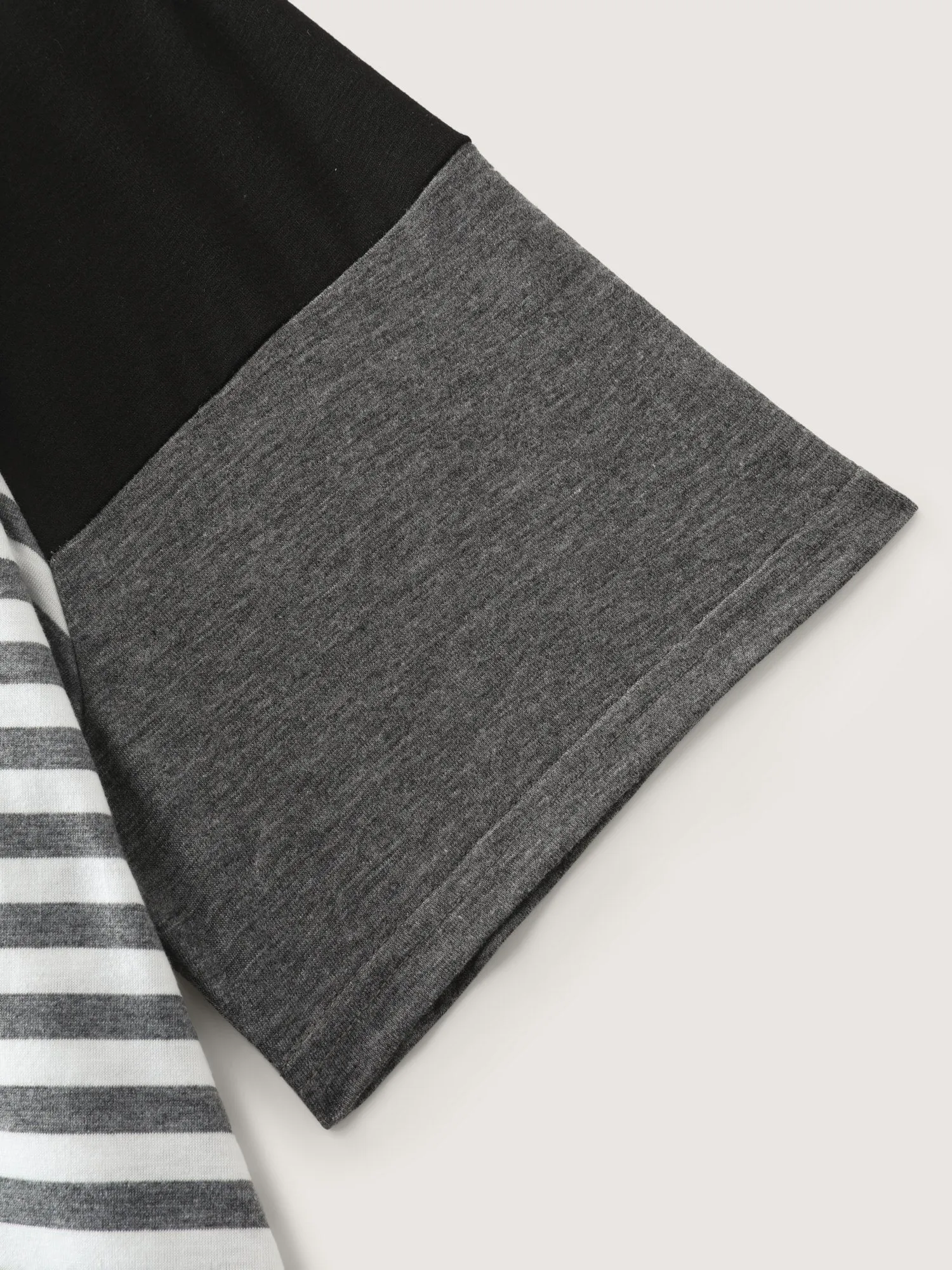 Striped Print Raglan Sleeve T-Shirt sold by Bloomchic product image thumbnail 5