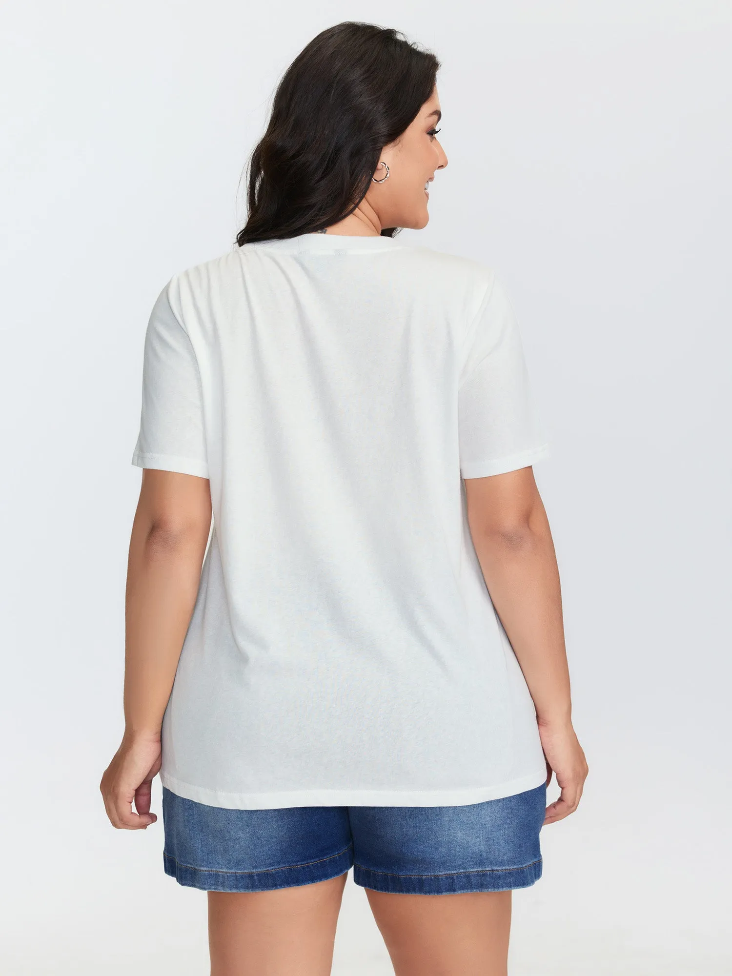 Colorful Beach Print Round Neck Top sold by Bloomchic product image thumbnail 4