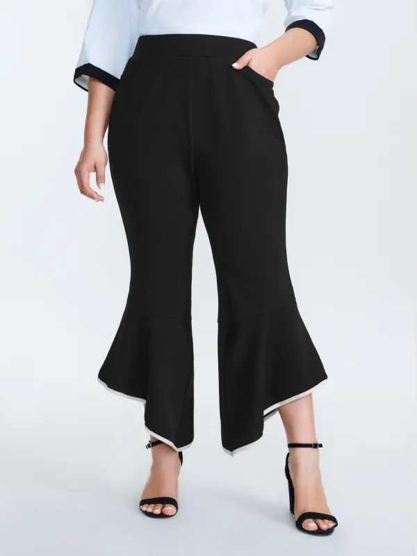 Flared Hem Pull-On Pocket Pants sold by Bloomchic
