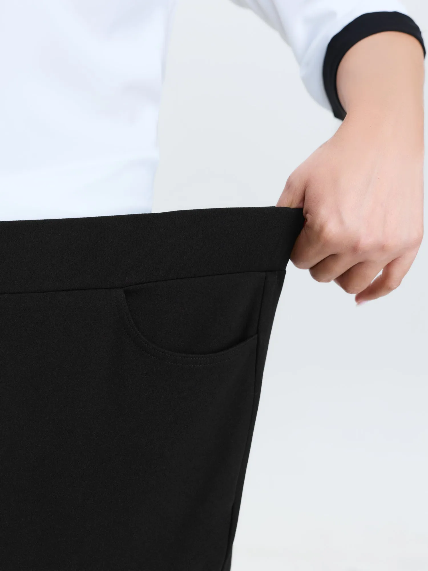 Flared Hem Pull-On Pocket Pants sold by Bloomchic product image thumbnail 5