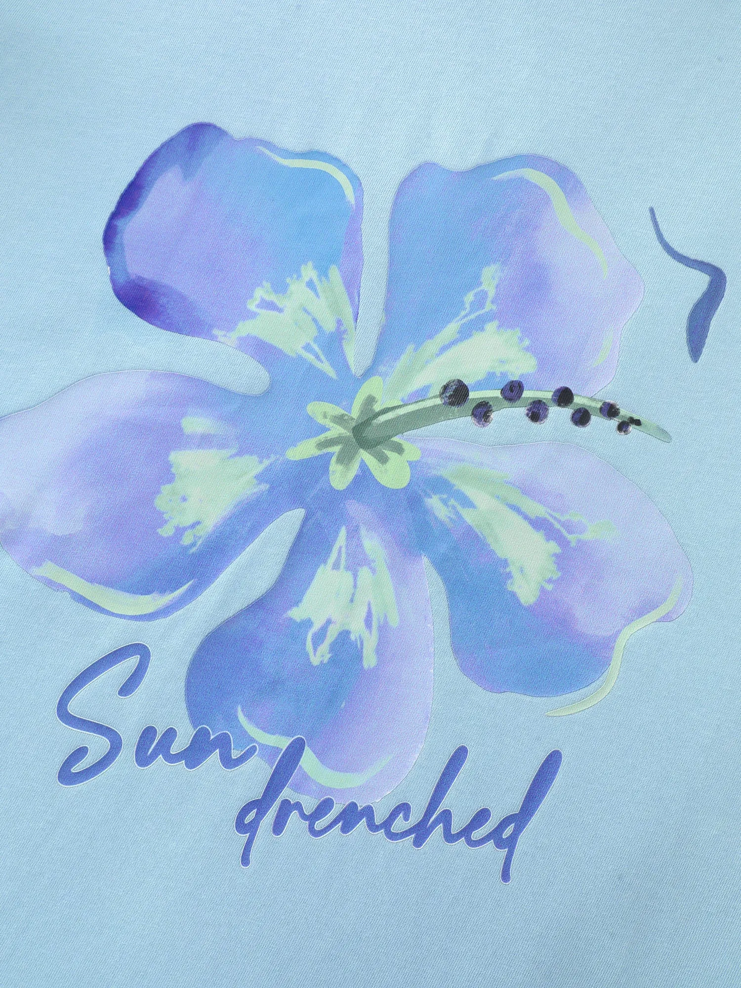 Cotton Floral Motif Drop Shoulder T-Shirt sold by Bloomchic product image thumbnail 5