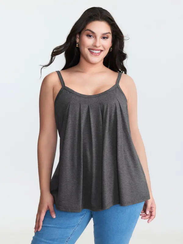 Supersoft Stretchy Pleated Tank Top sold by Bloomchic