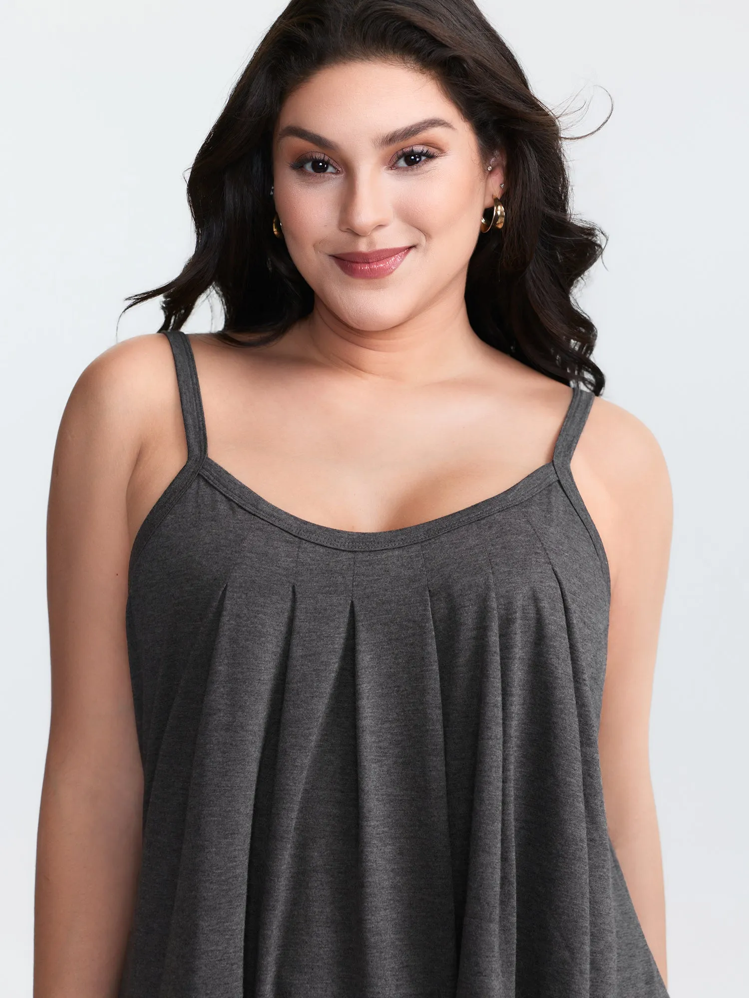 Supersoft Stretchy Pleated Tank Top sold by Bloomchic product image thumbnail 2