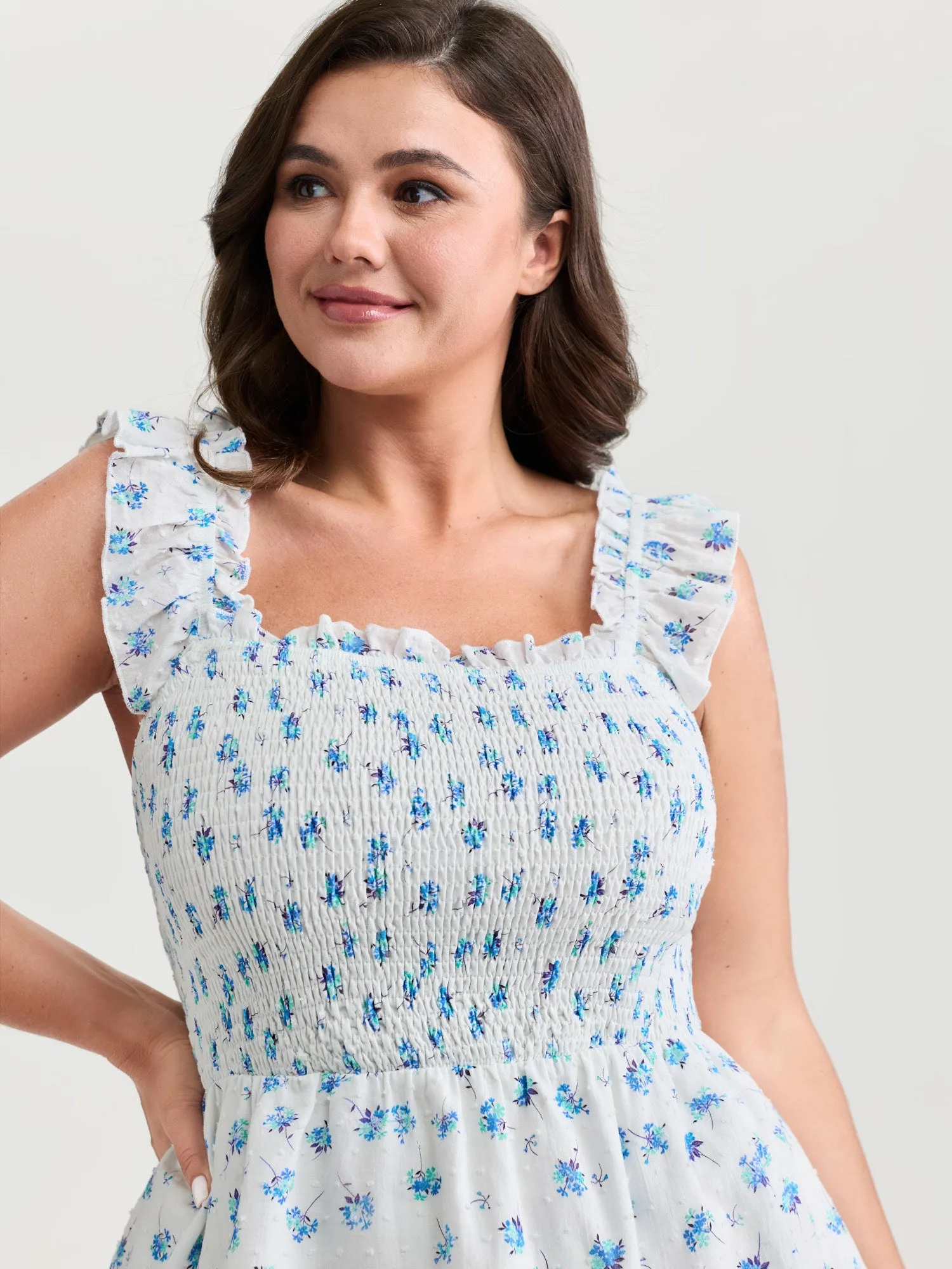 Pure Cotton Textured Floral Print Tank Top sold by Bloomchic product image thumbnail 2