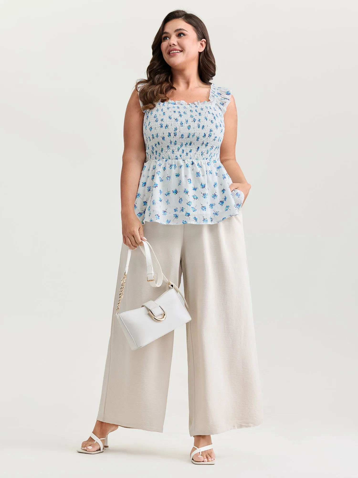 Pure Cotton Textured Floral Print Tank Top sold by Bloomchic product image thumbnail 3