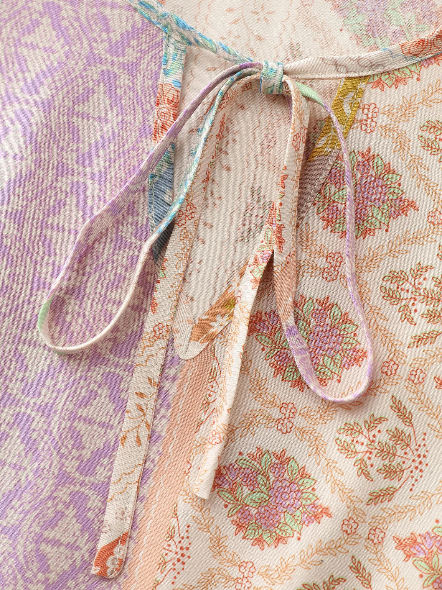 Colorful Printed Stripe Flared Blouse sold by Bloomchic product image thumbnail 5