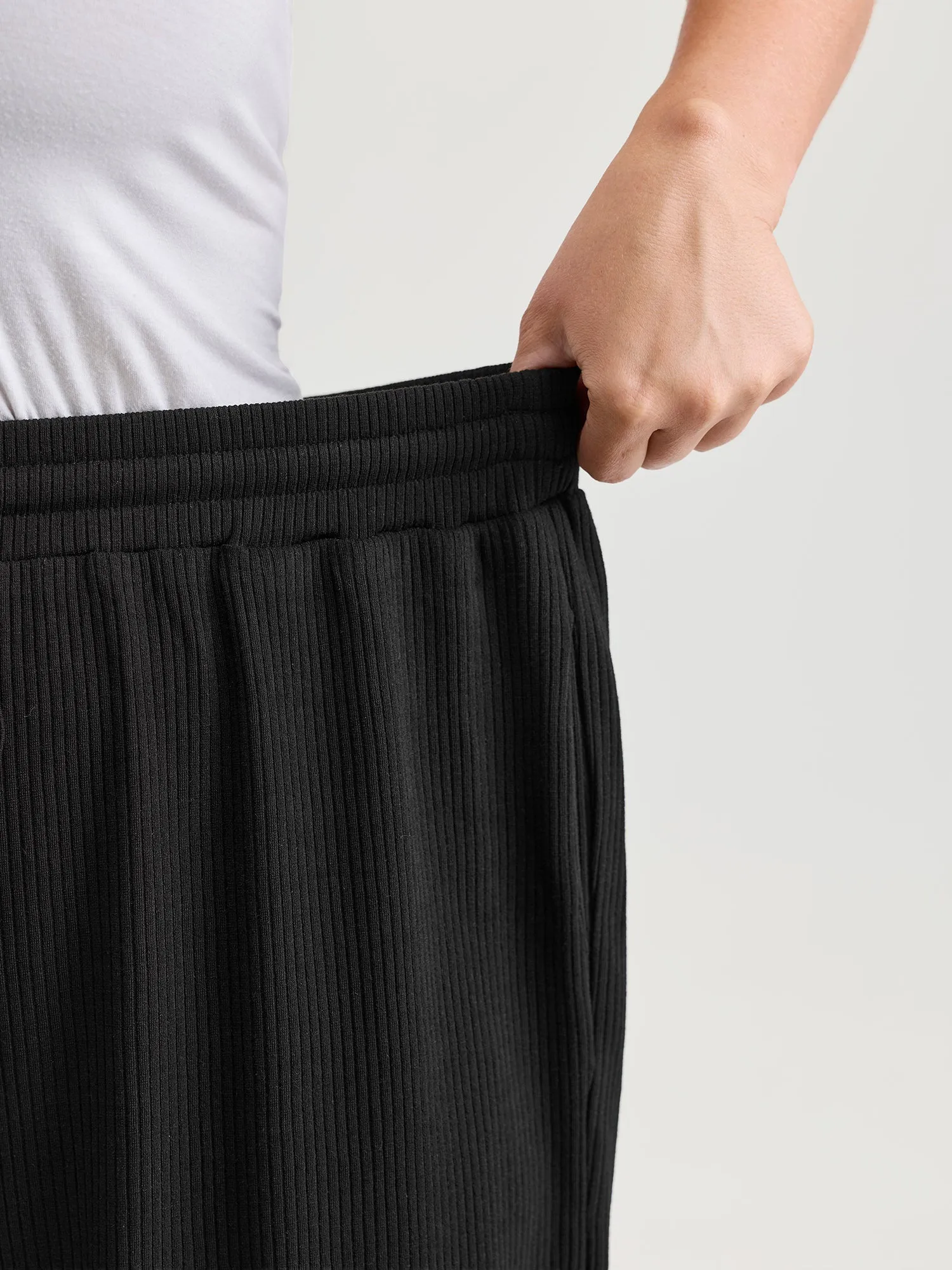 Drawstring Waist Stretchy Textured Sweatpants sold by Bloomchic product image thumbnail 5