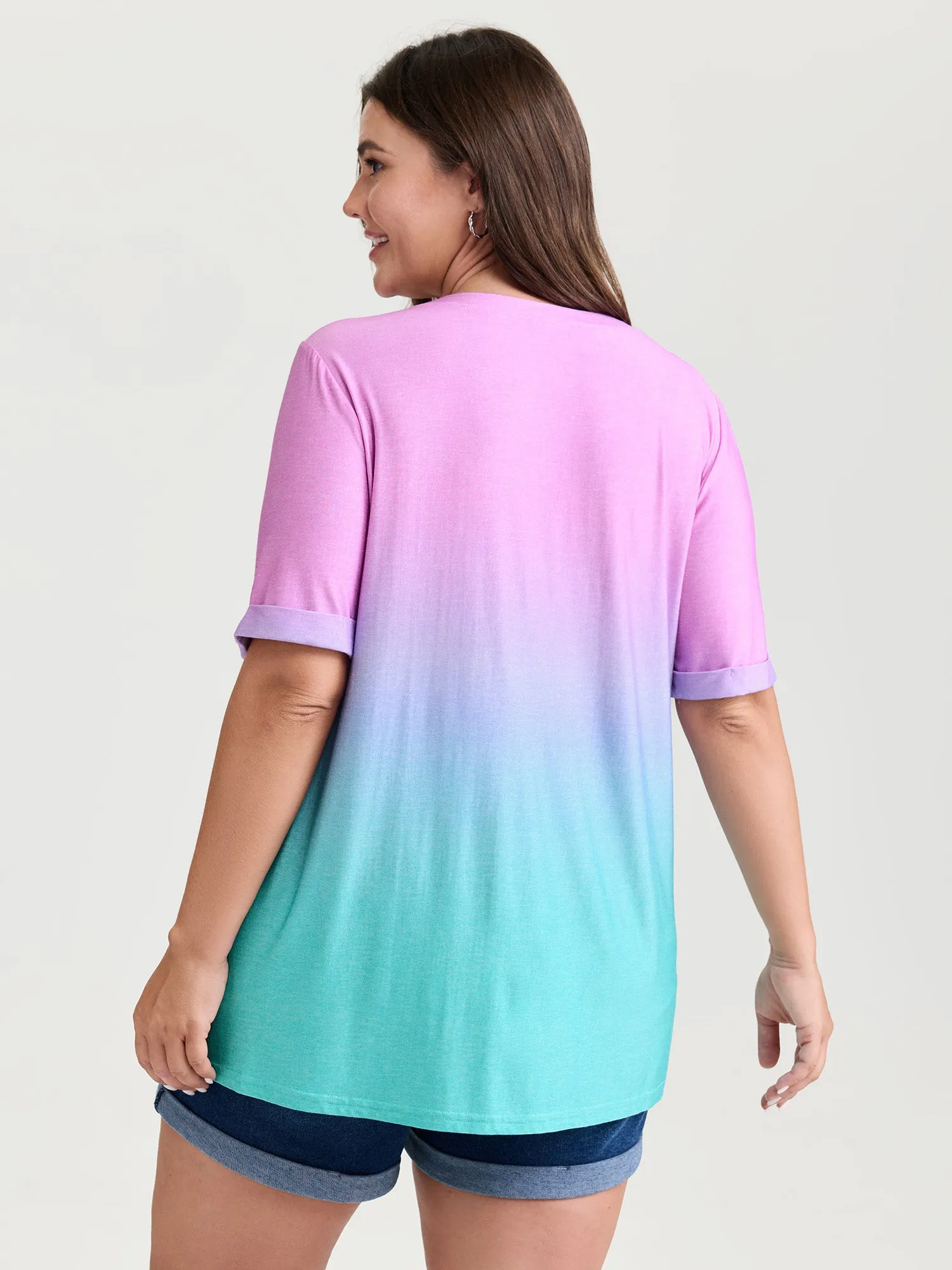Good Vibes Color Gradient T-Shirt sold by Bloomchic product image thumbnail 4