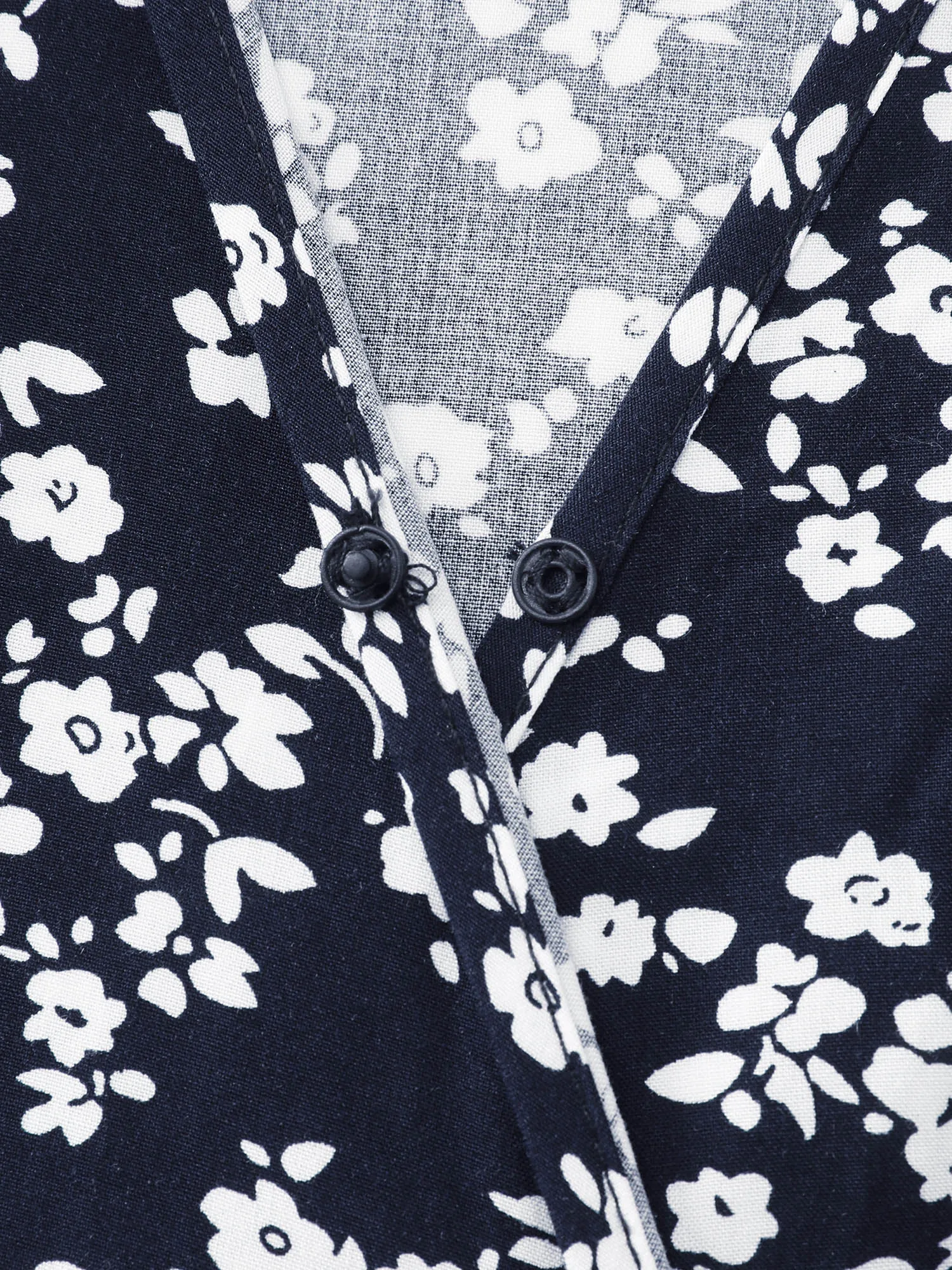 Rayon Floral Print Pleated Pockets Mini Dress sold by Bloomchic product image thumbnail 5