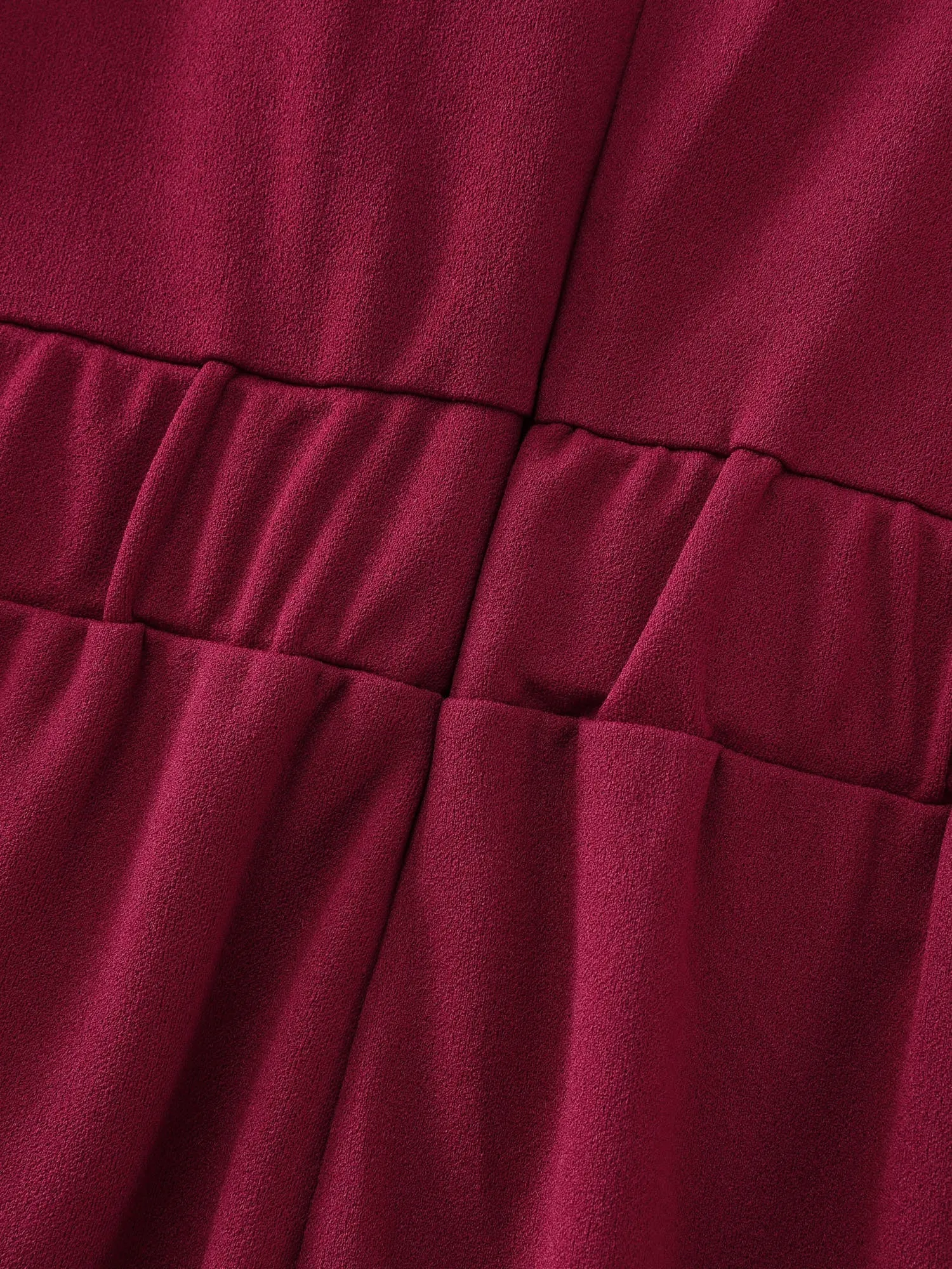 Pleated Neckline Stretchy Waist Jumpsuit sold by Bloomchic product image thumbnail 5