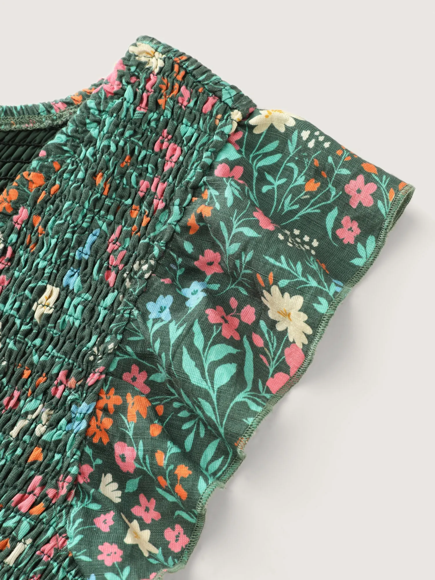 Breezy Floral Print Flutter Sleeve Jumpsuit sold by Bloomchic product image thumbnail 5