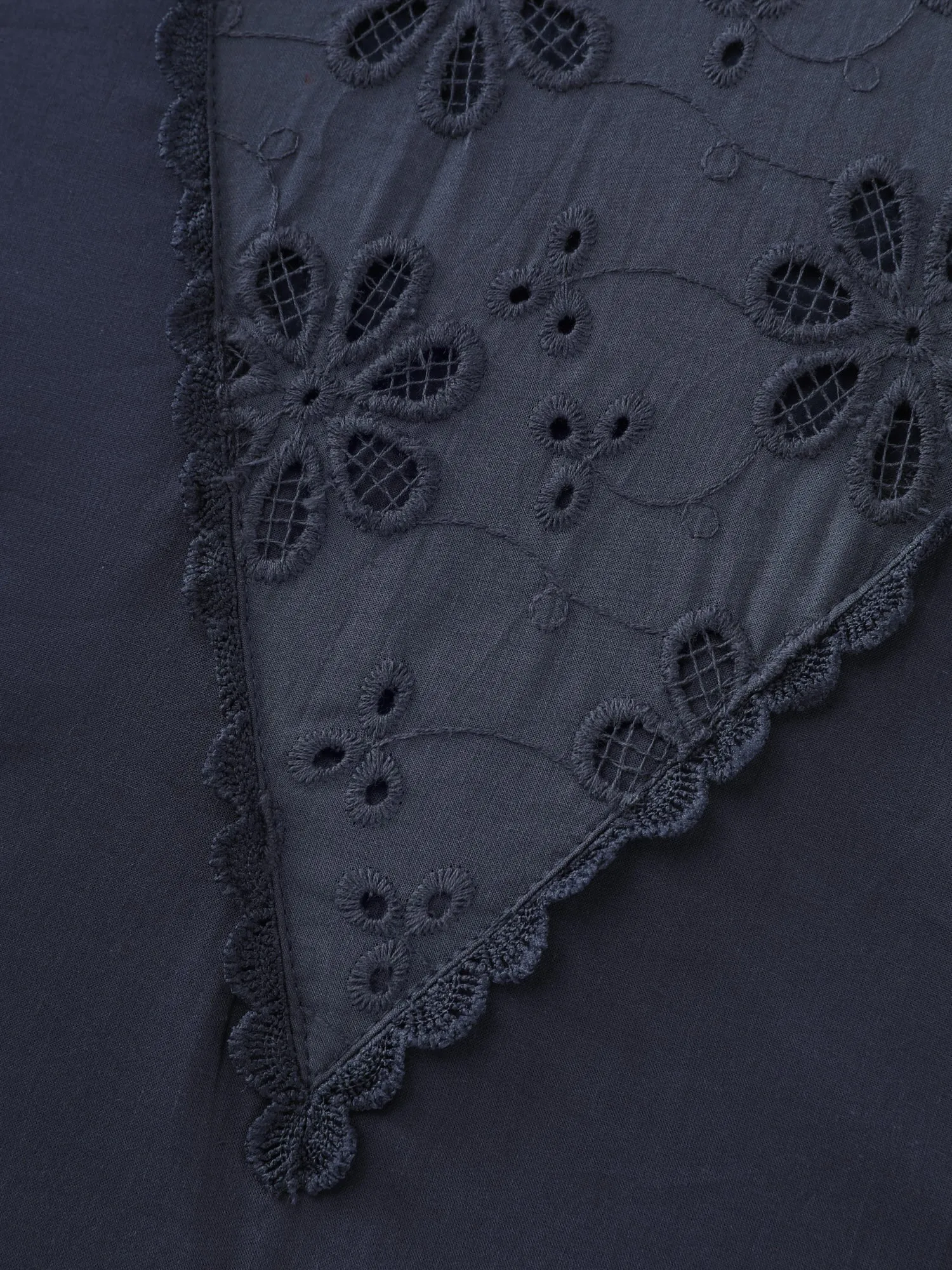 Sheer Floral Cut-Out Embroidered Blouse sold by Bloomchic product image thumbnail 5