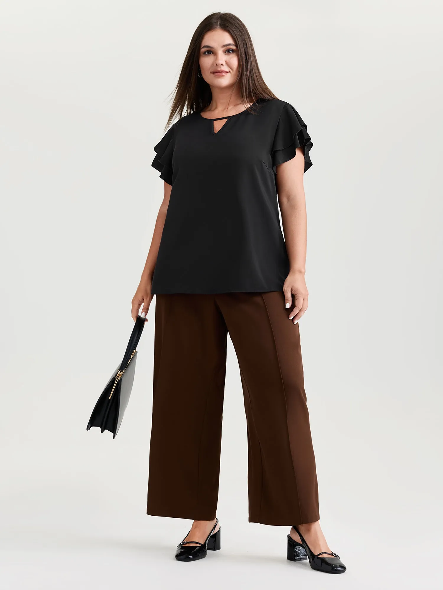 Layered Ruffled Arm-Friendly Sleeve Blouse sold by Bloomchic product image thumbnail 3