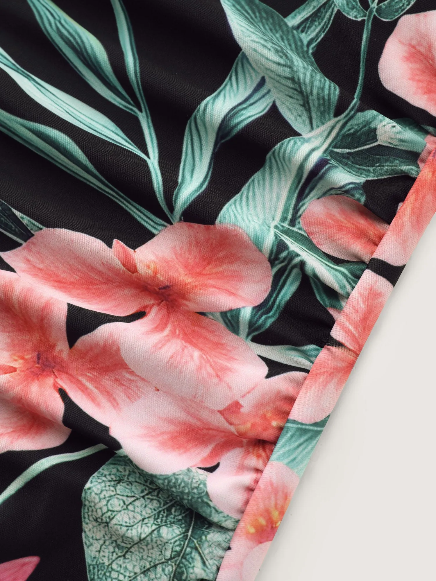 Romantic Floral Print Shirred One-Piece Swimsuit sold by Bloomchic product image thumbnail 5