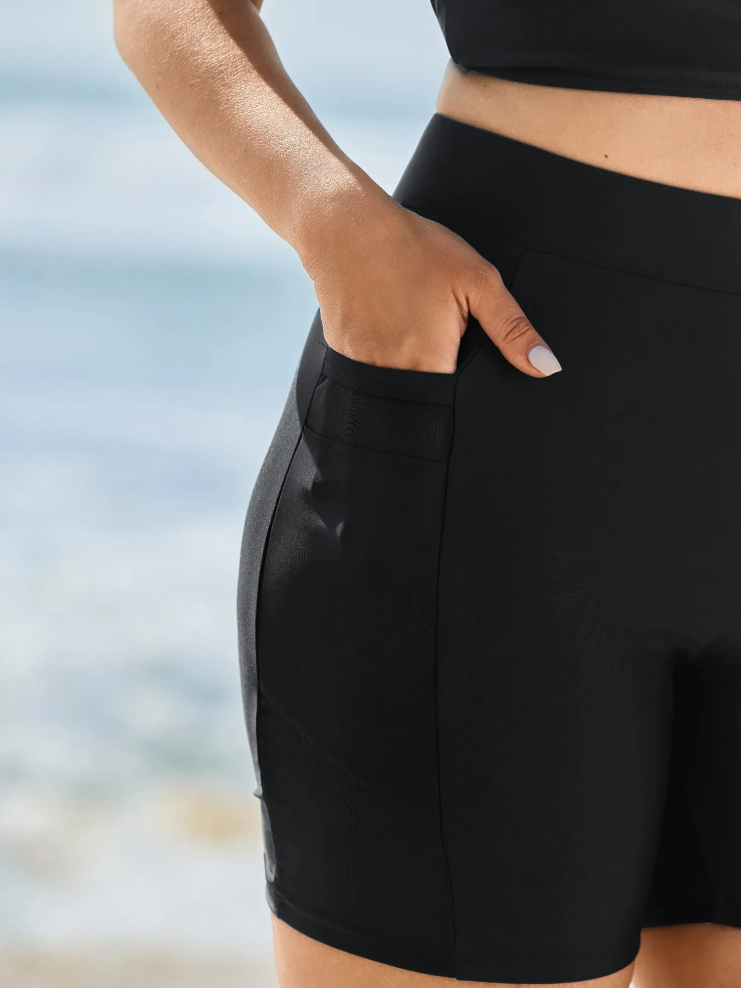 Pockets High-Waisted Swim Bottoms sold by Bloomchic product image thumbnail 3