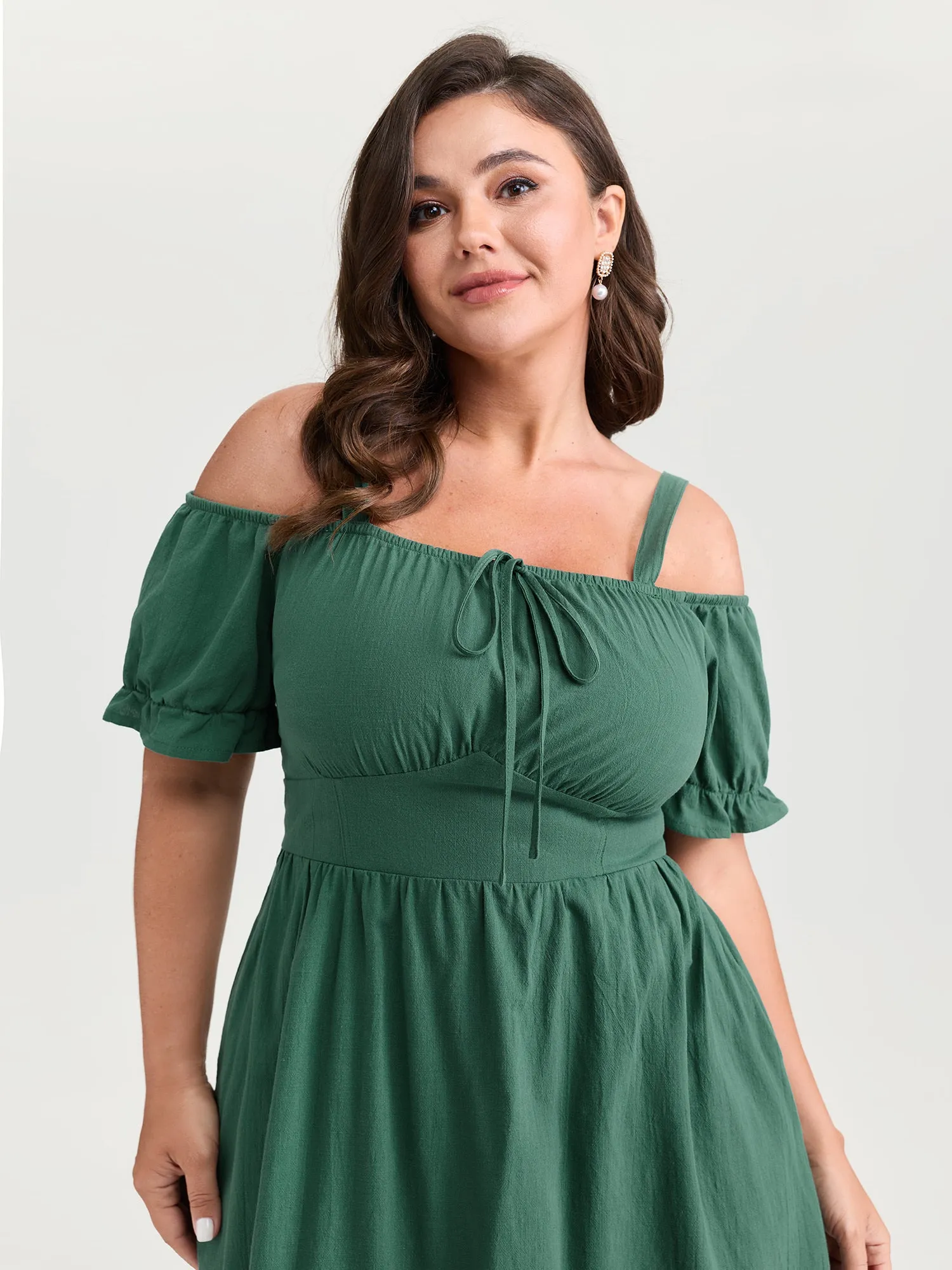 Pure Cotton Back-Tie Midi Dress sold by Bloomchic product image thumbnail 2